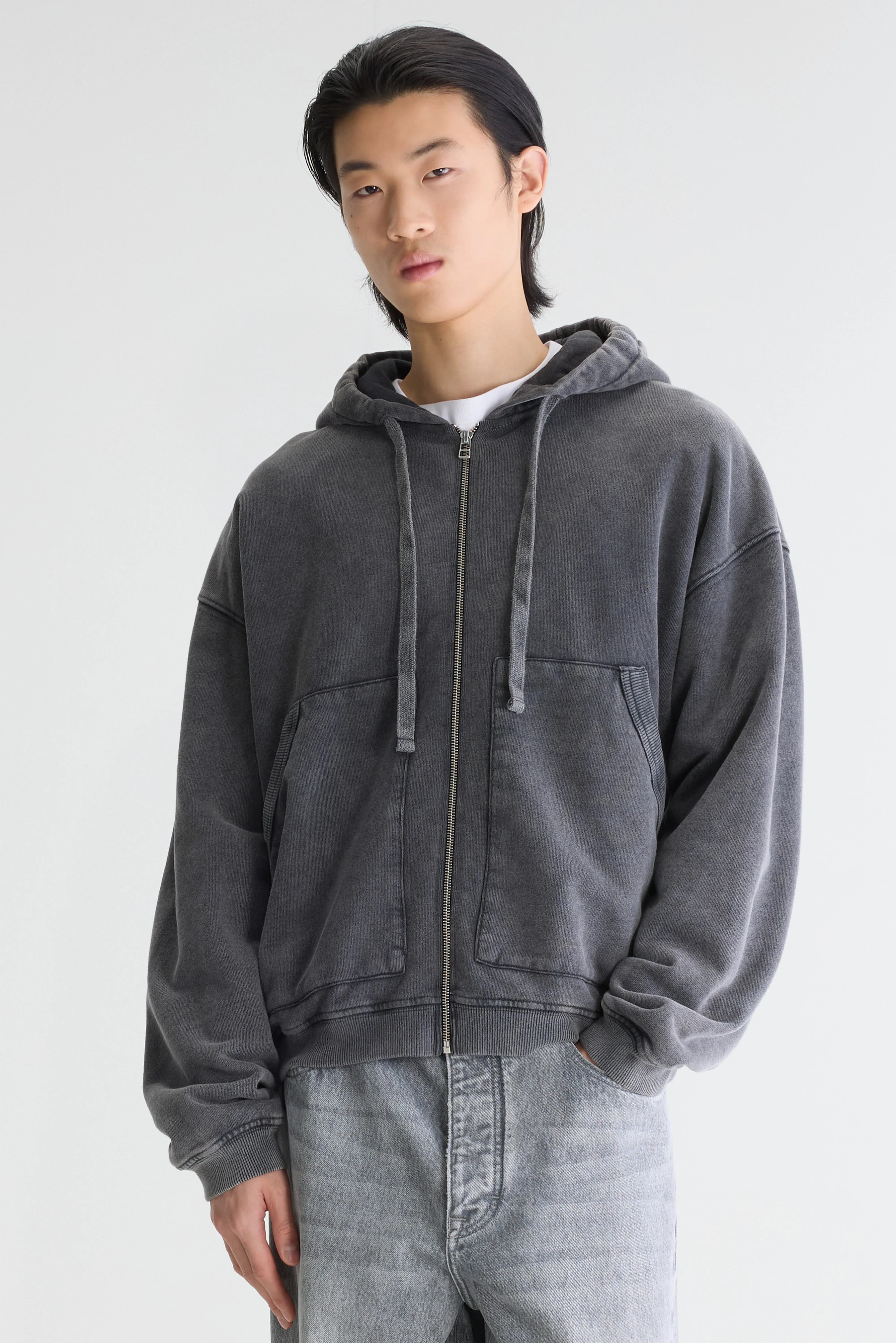 Falkon zip-up hoodie (262 / M / BLACK)