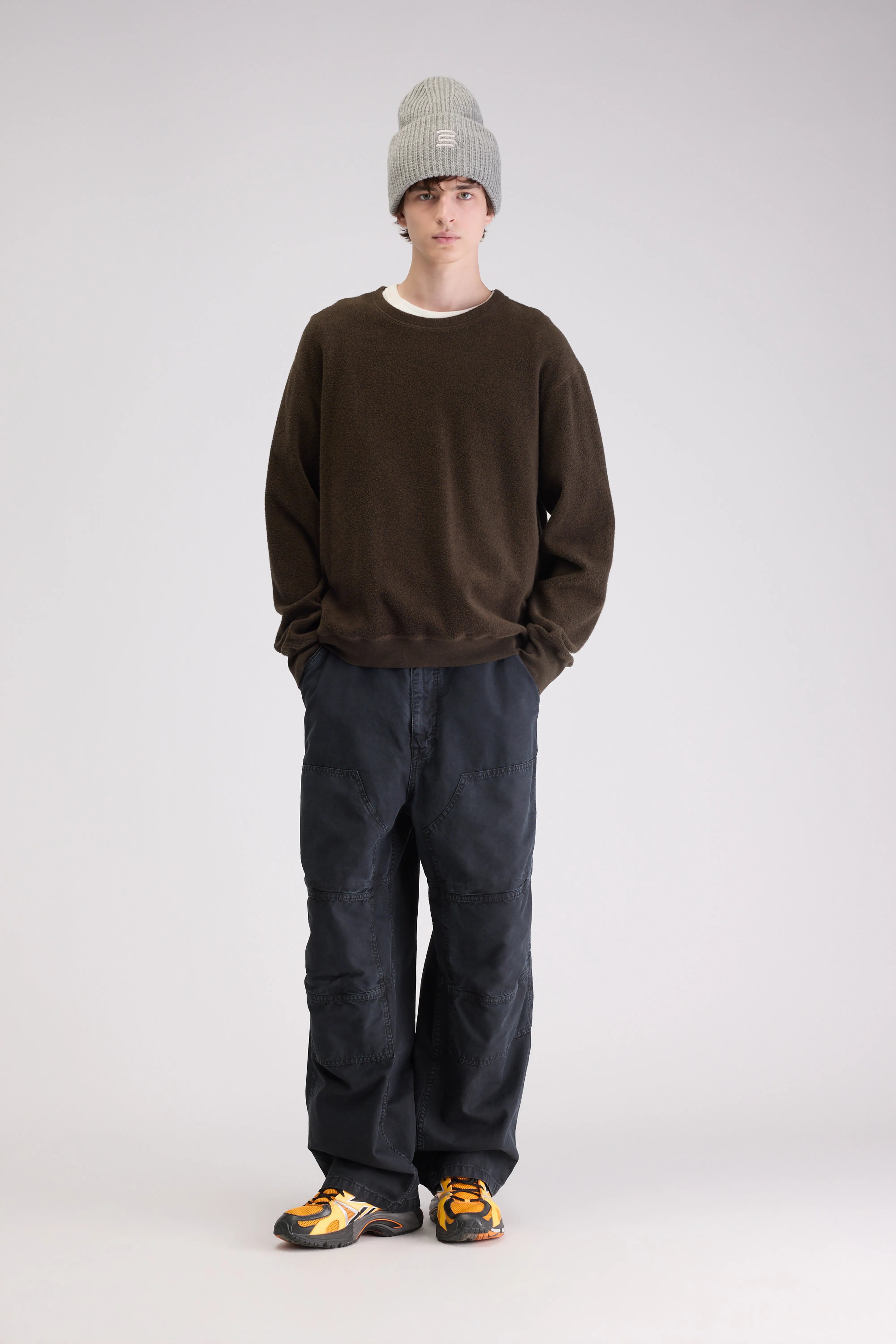 Sweatshirt col rond Matt (262 / M / DARK BROWN)