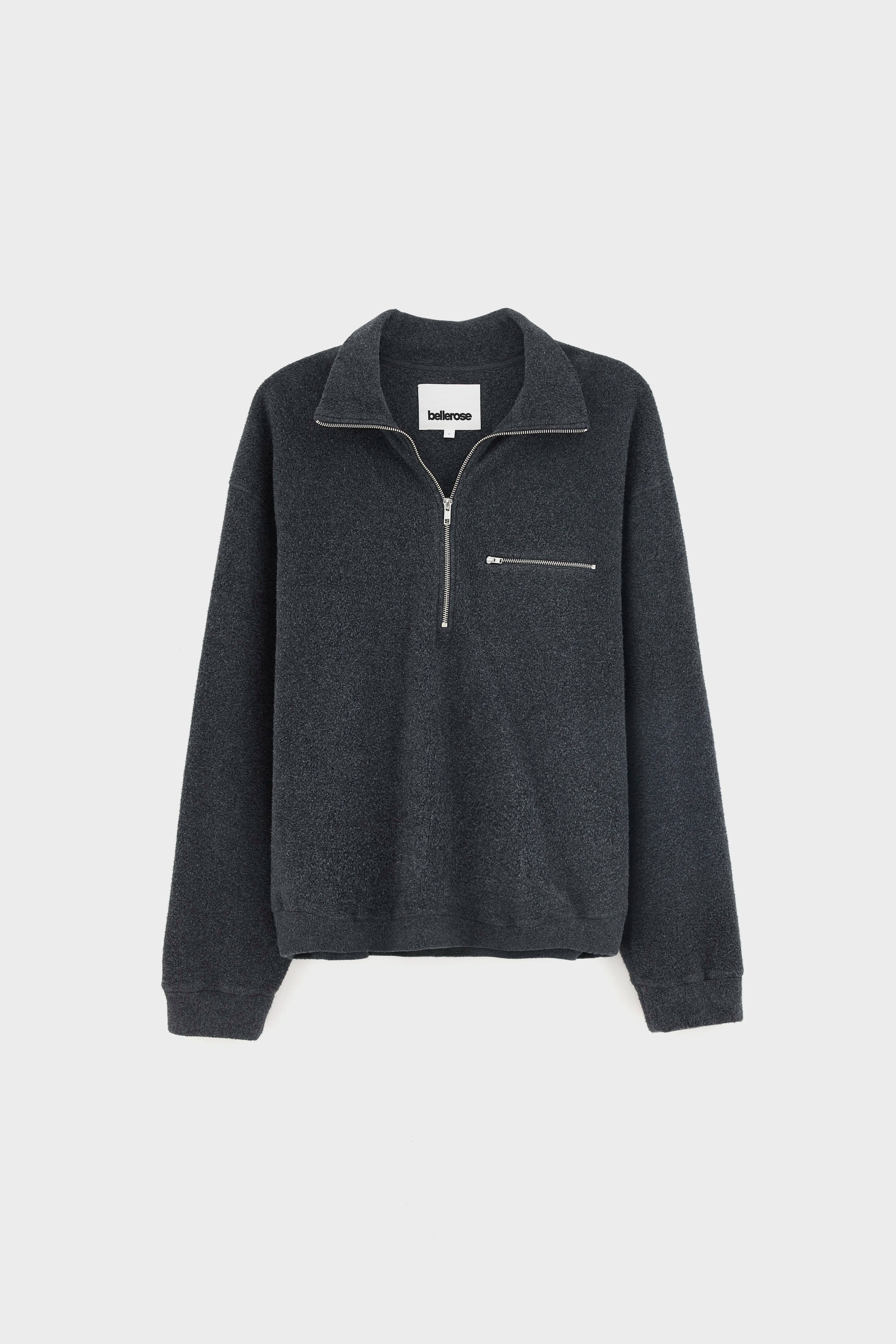 Maber zipped-collar sweatshirt (262 / M / ANTHRACITE)