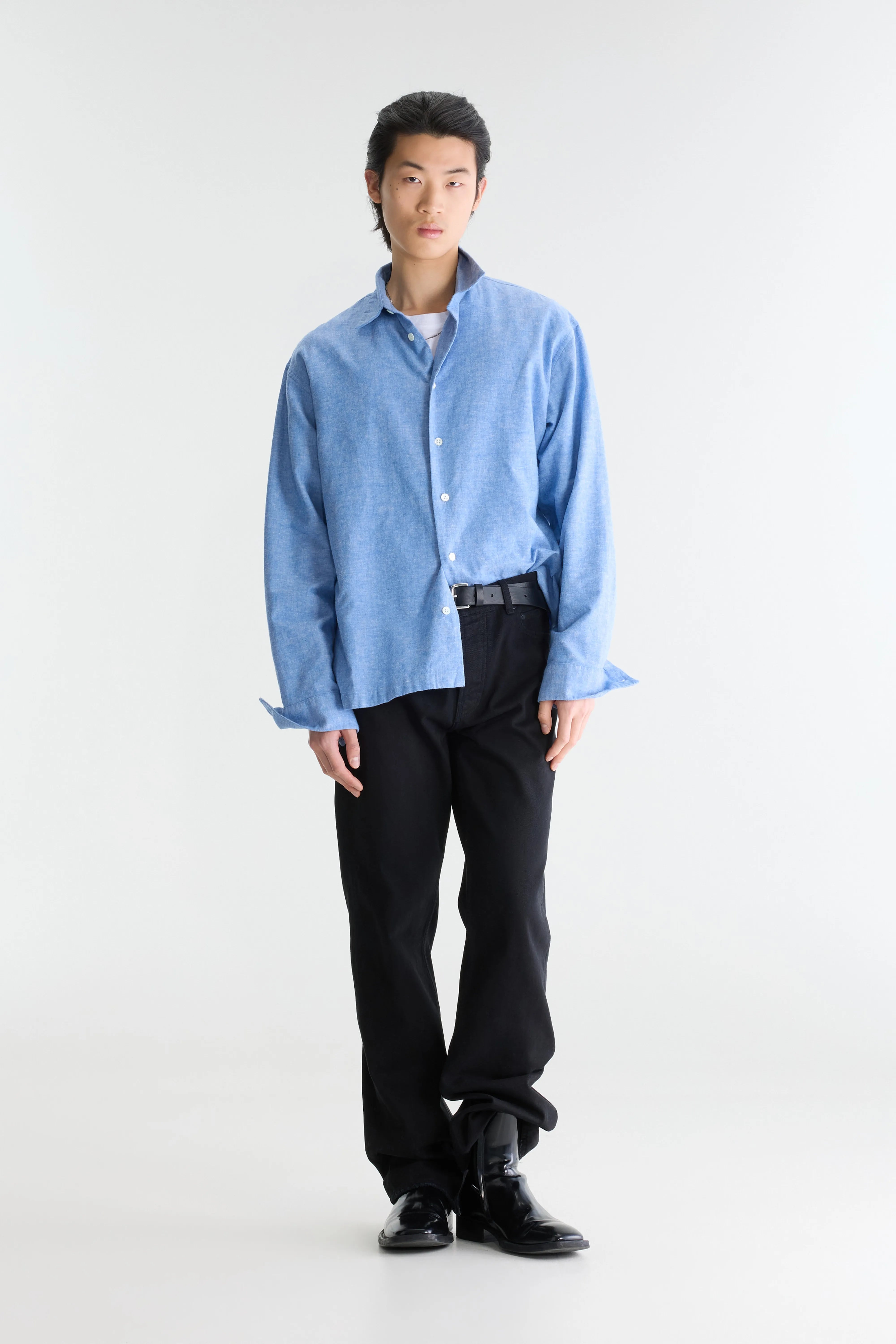 Flip relaxed shirt (262 / M / BLUE)