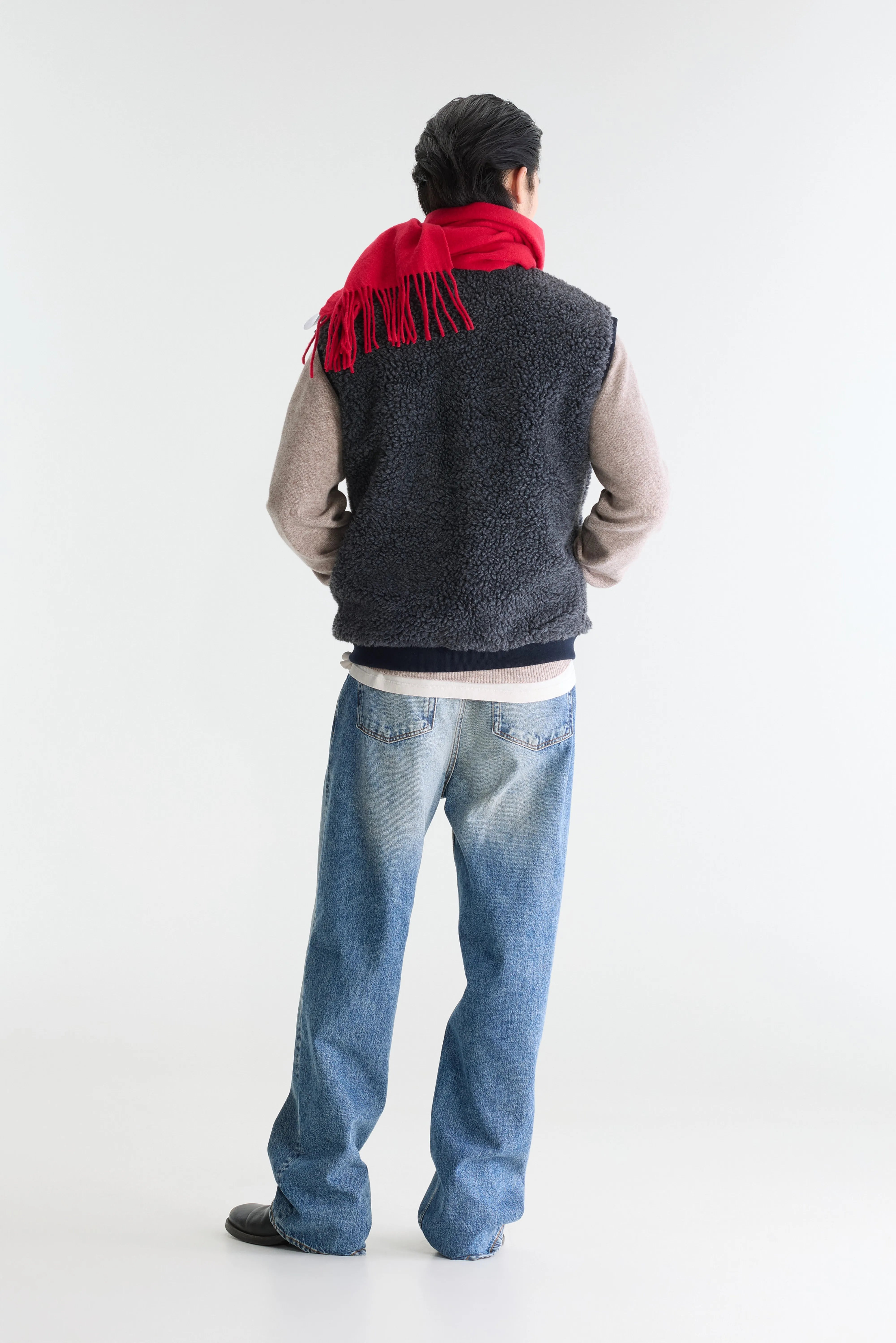 Jocko cotton-linen bodywarmer (262 / M / NAVY)