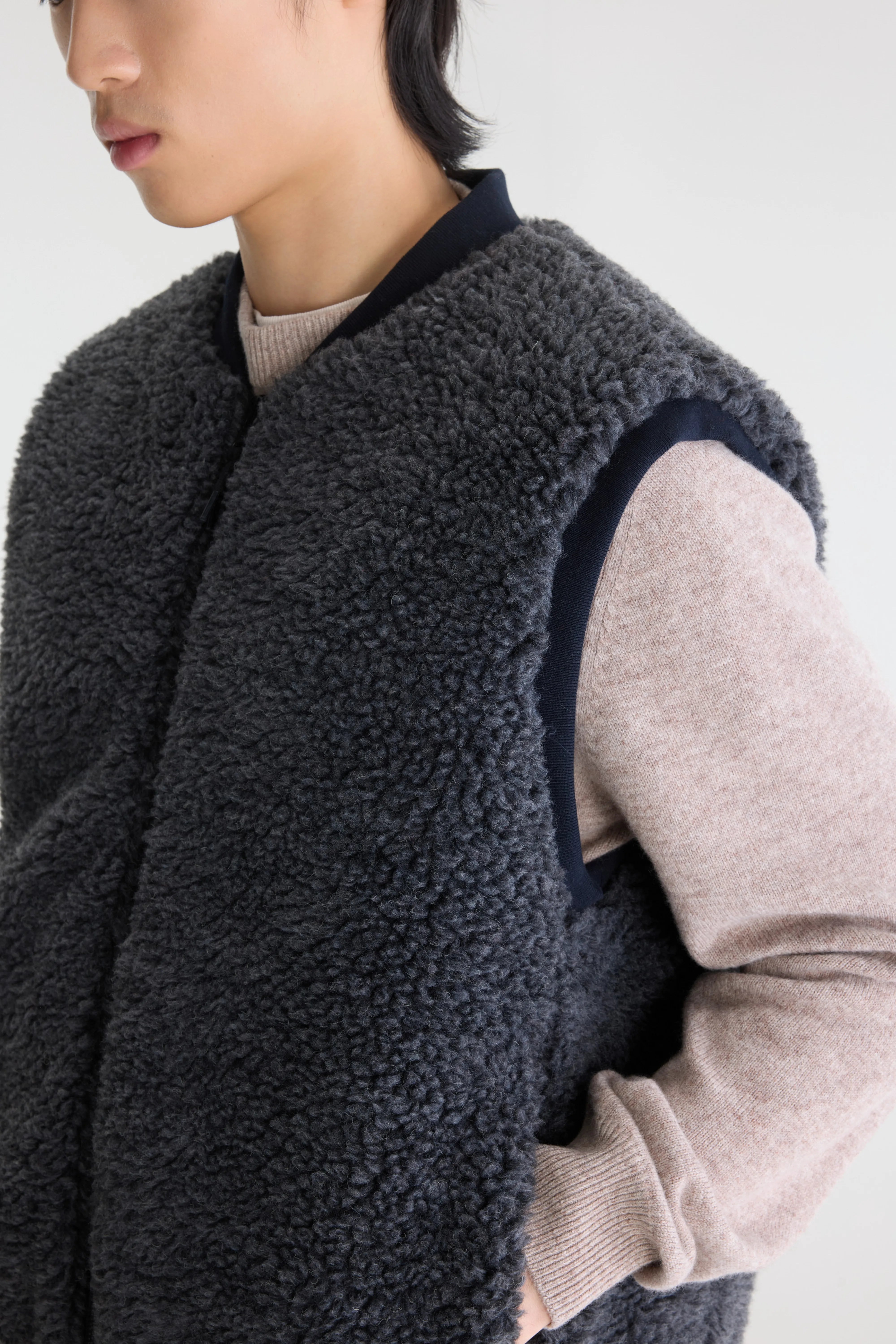 Jocko cotton-linen bodywarmer (262 / M / NAVY)
