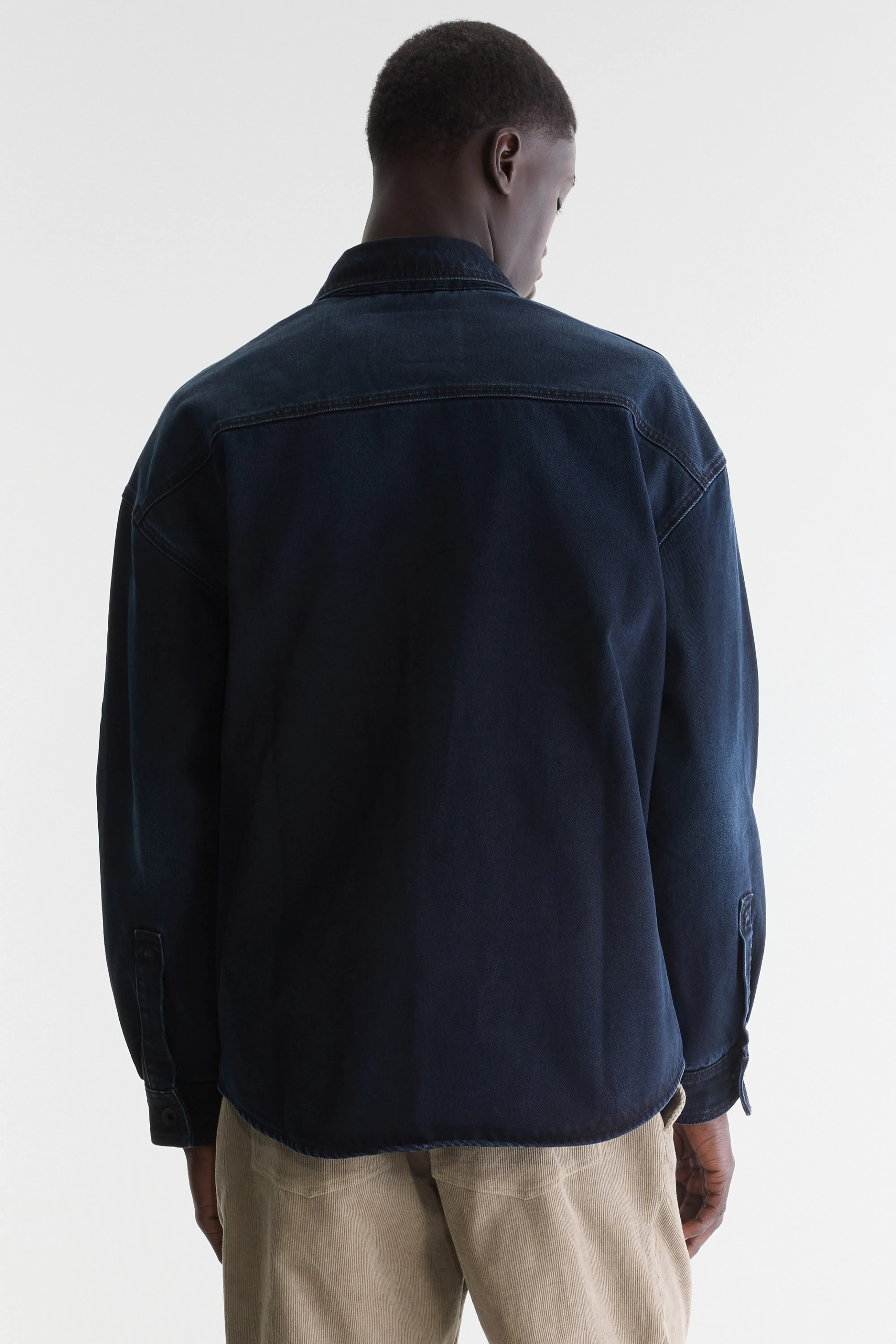 Poak relaxed overshirt (262 / M / BK BLUE RINSE)