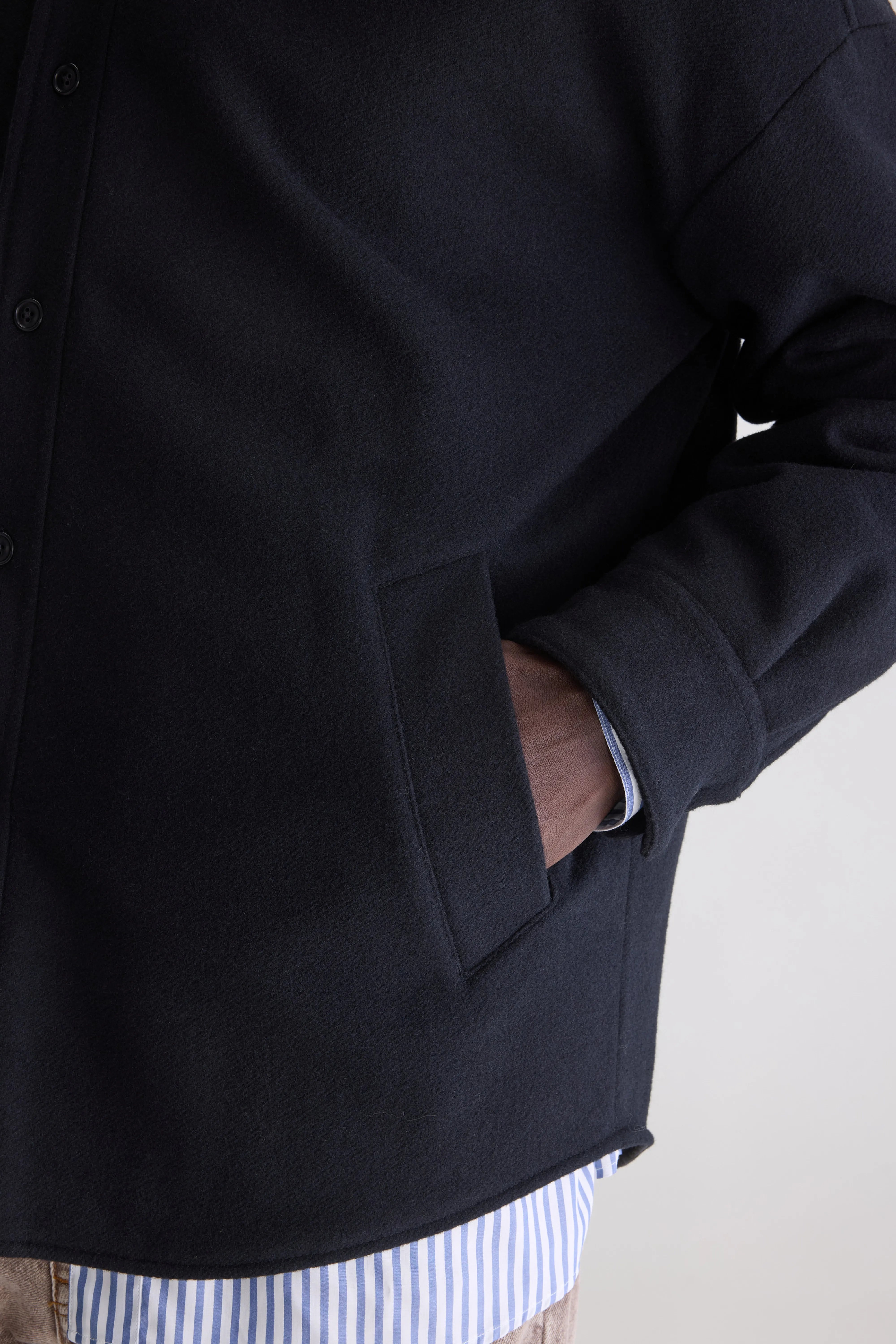 Jowe wool overshirt (262 / M / BLACK)
