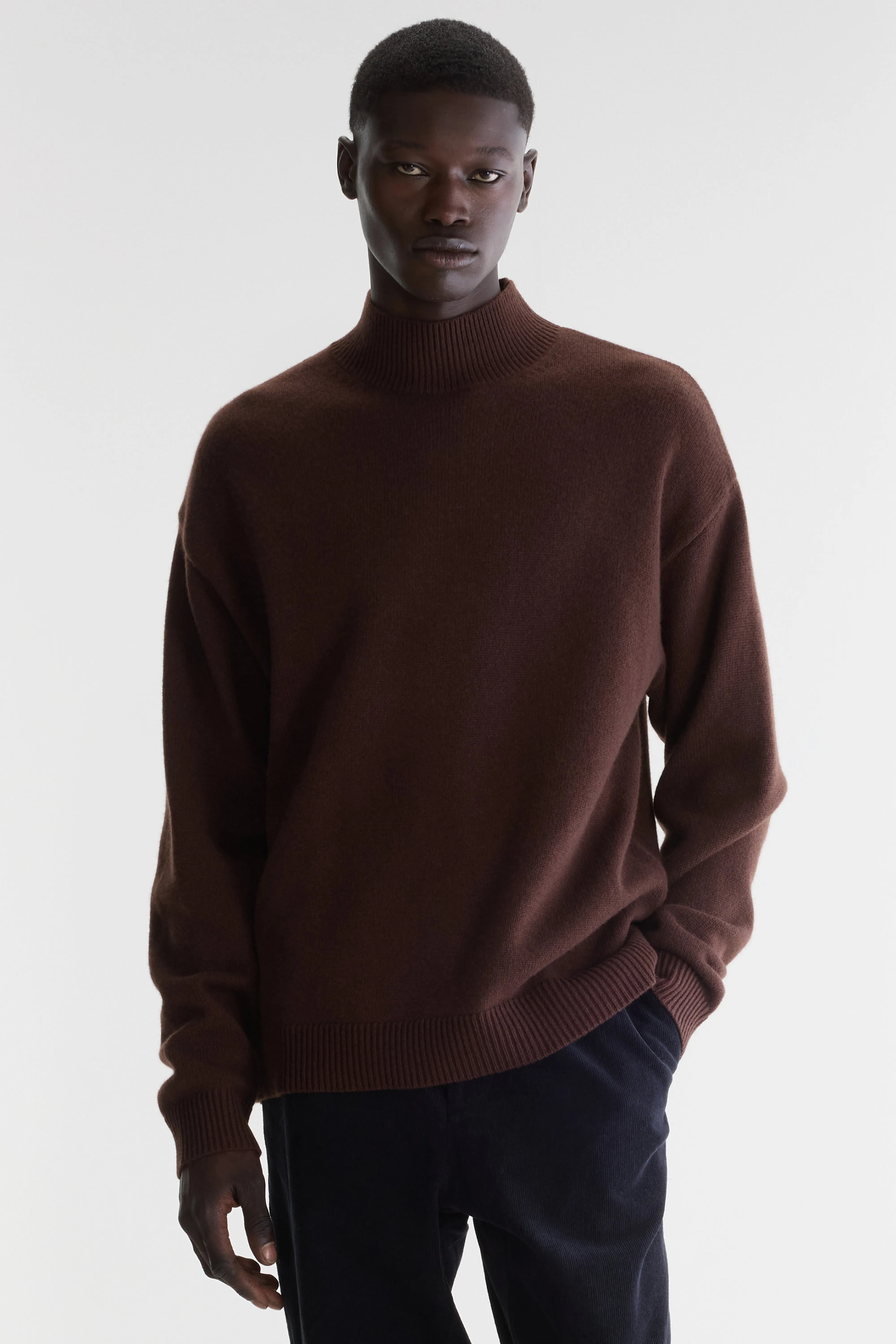 Gaky mock-neck sweater (262 / M / COFFEE)