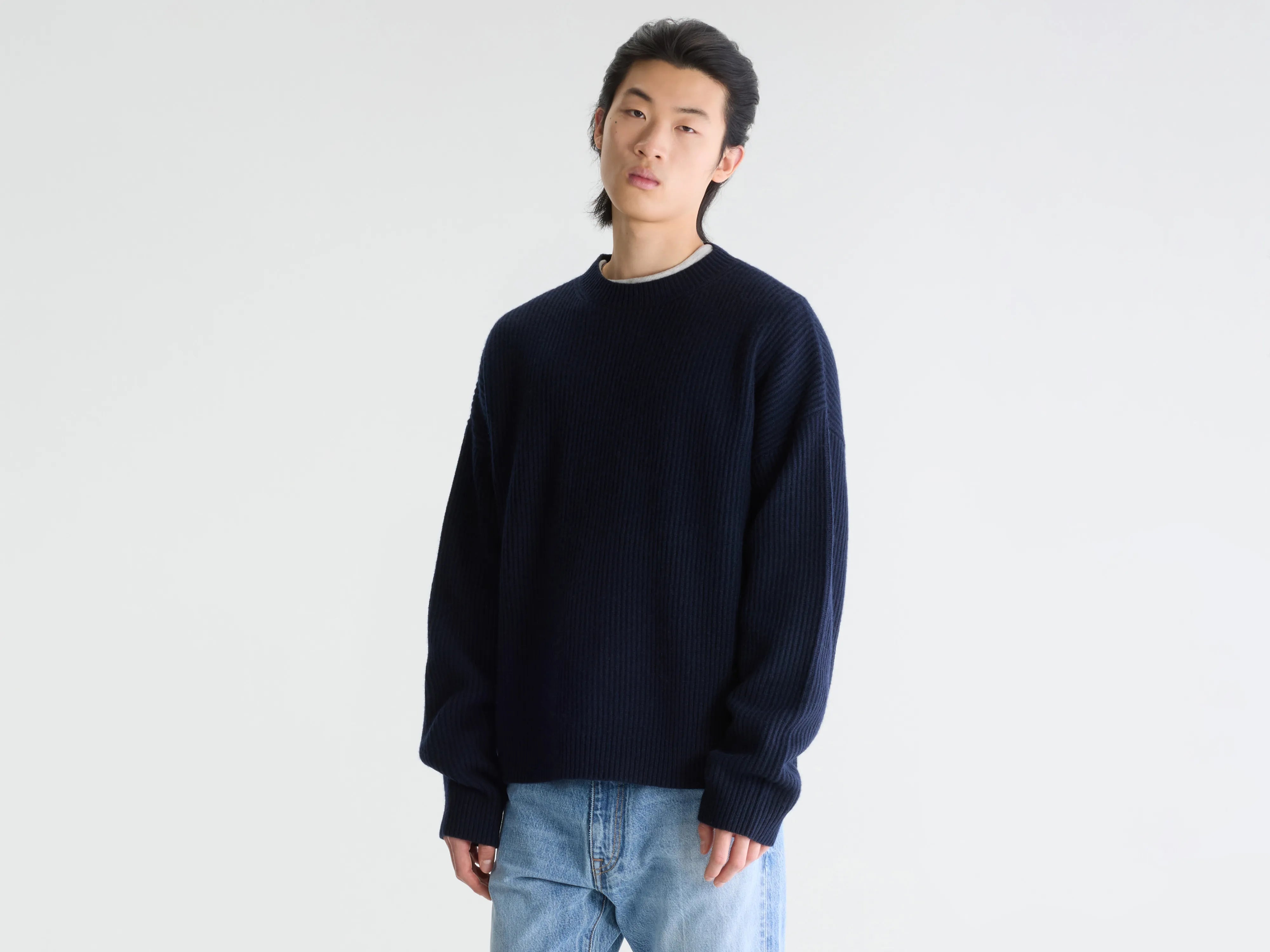Ameb crewneck sweater (262 / M / NAVY)