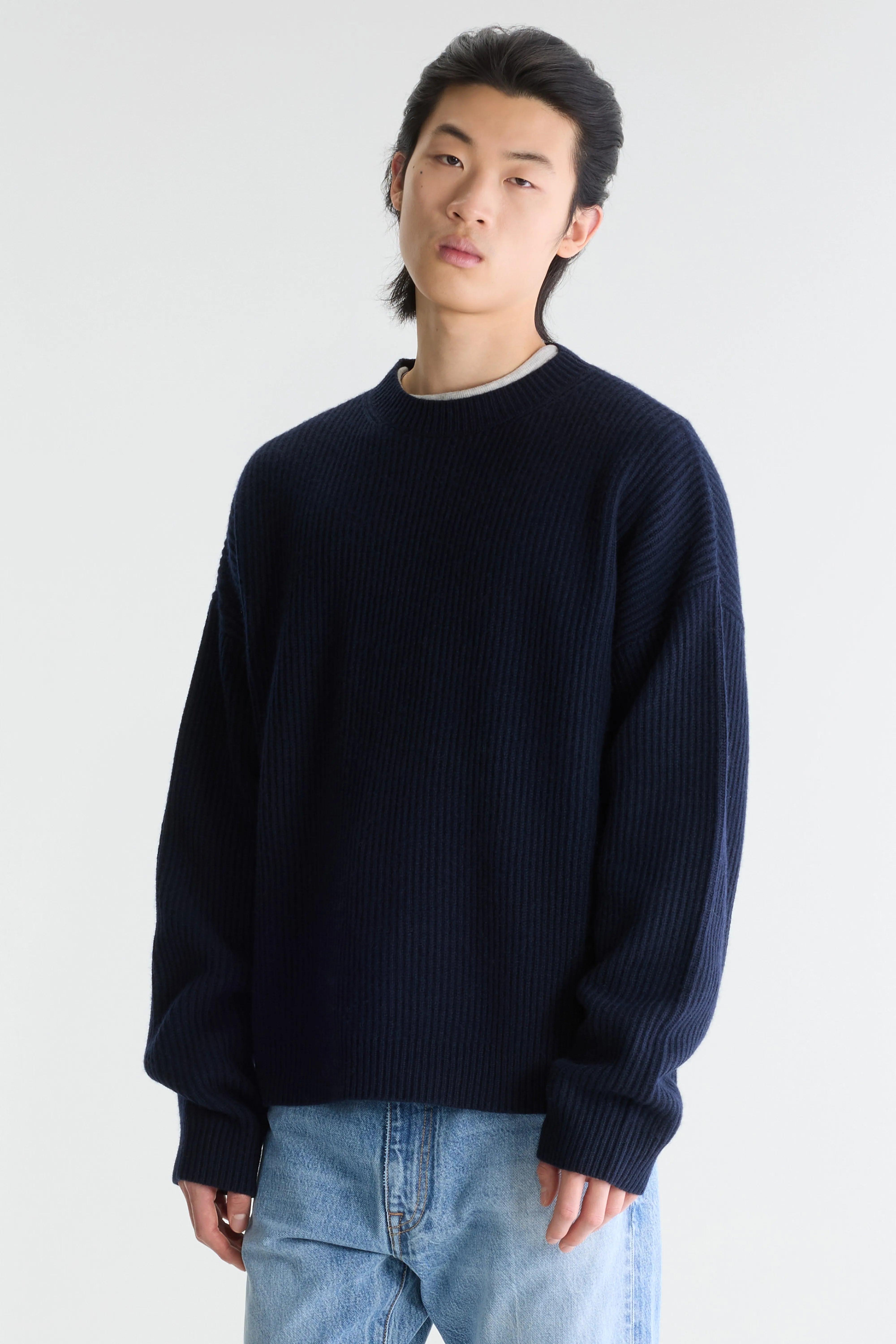 Ameb crewneck sweater (262 / M / NAVY)