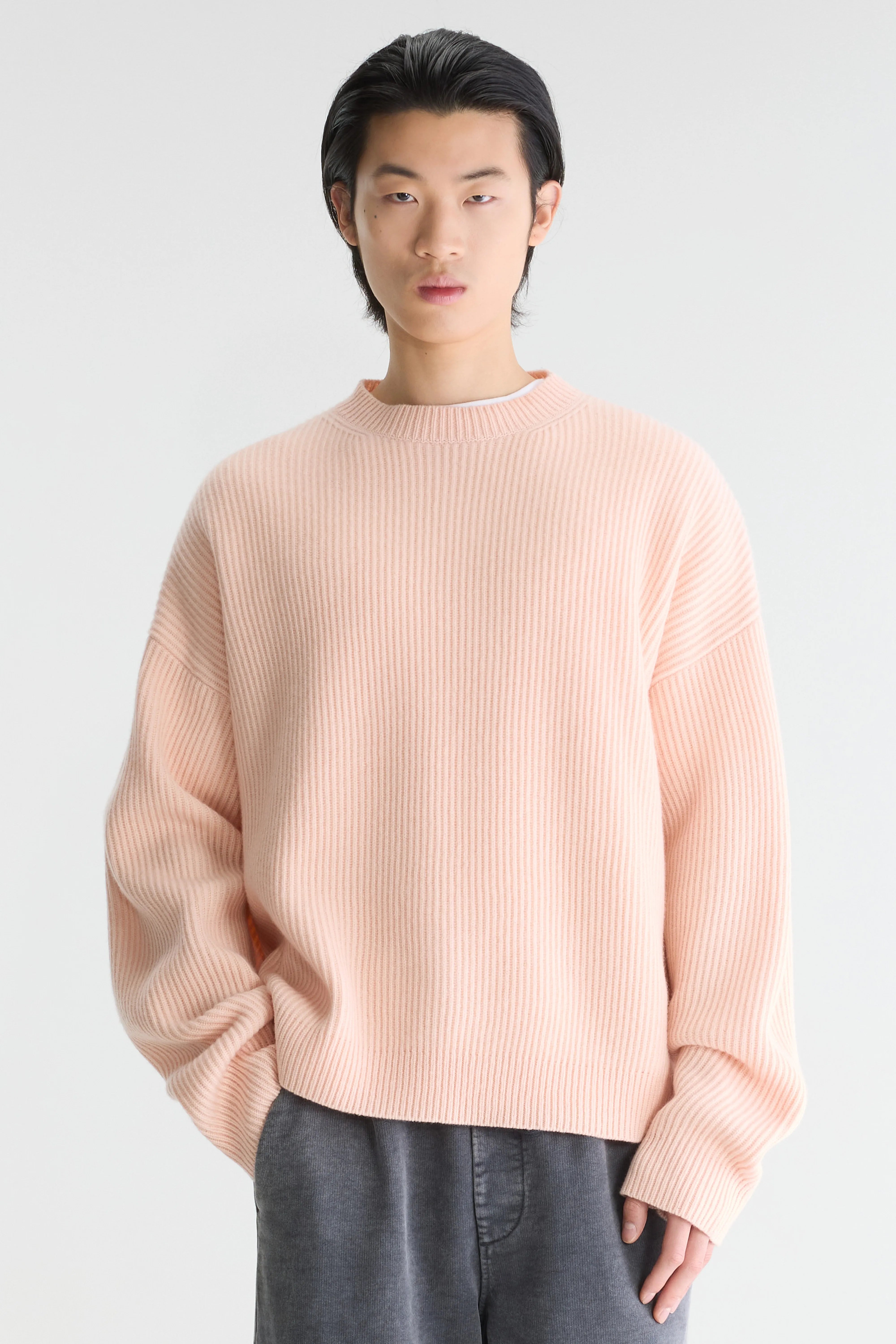 Ameb crewneck sweater (262 / M / LIGHT ROSE)