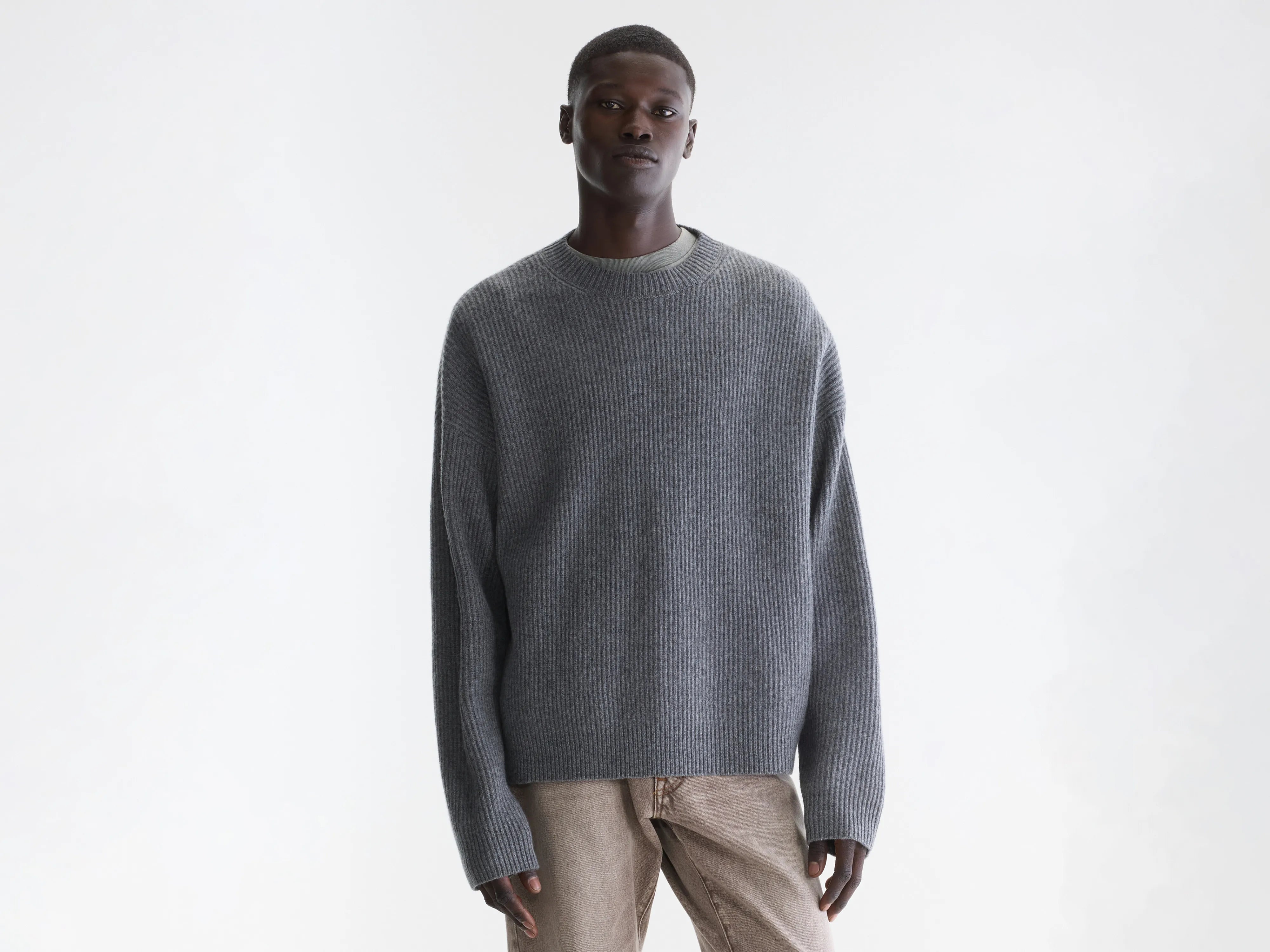 Pull col rond Ameb (262 / M / MID GREY)