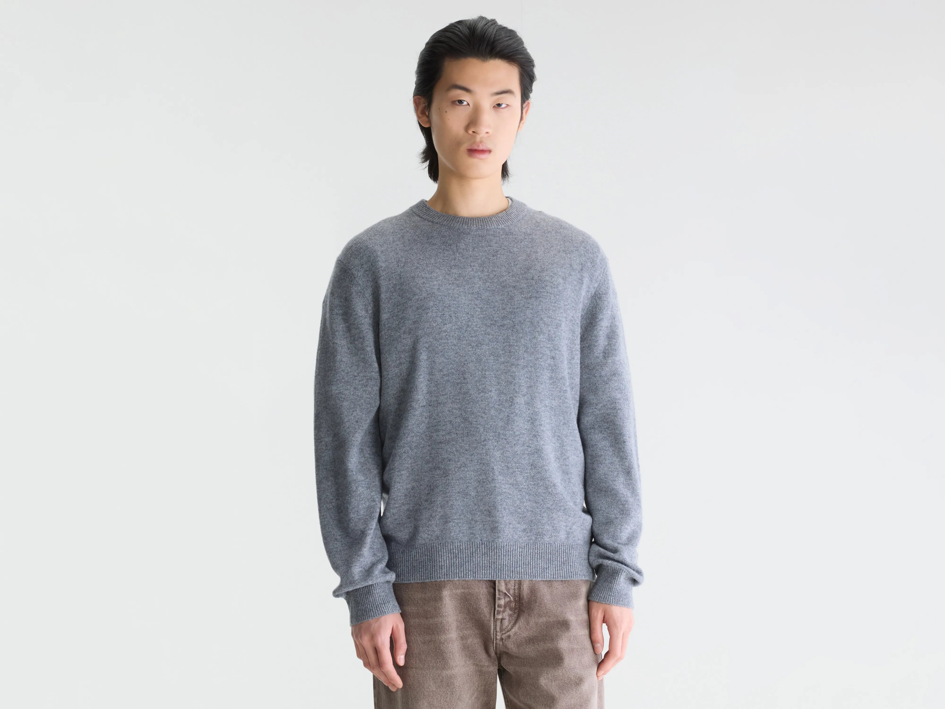 Gak classic crewneck sweater (262 / M / GREY MELANGE)