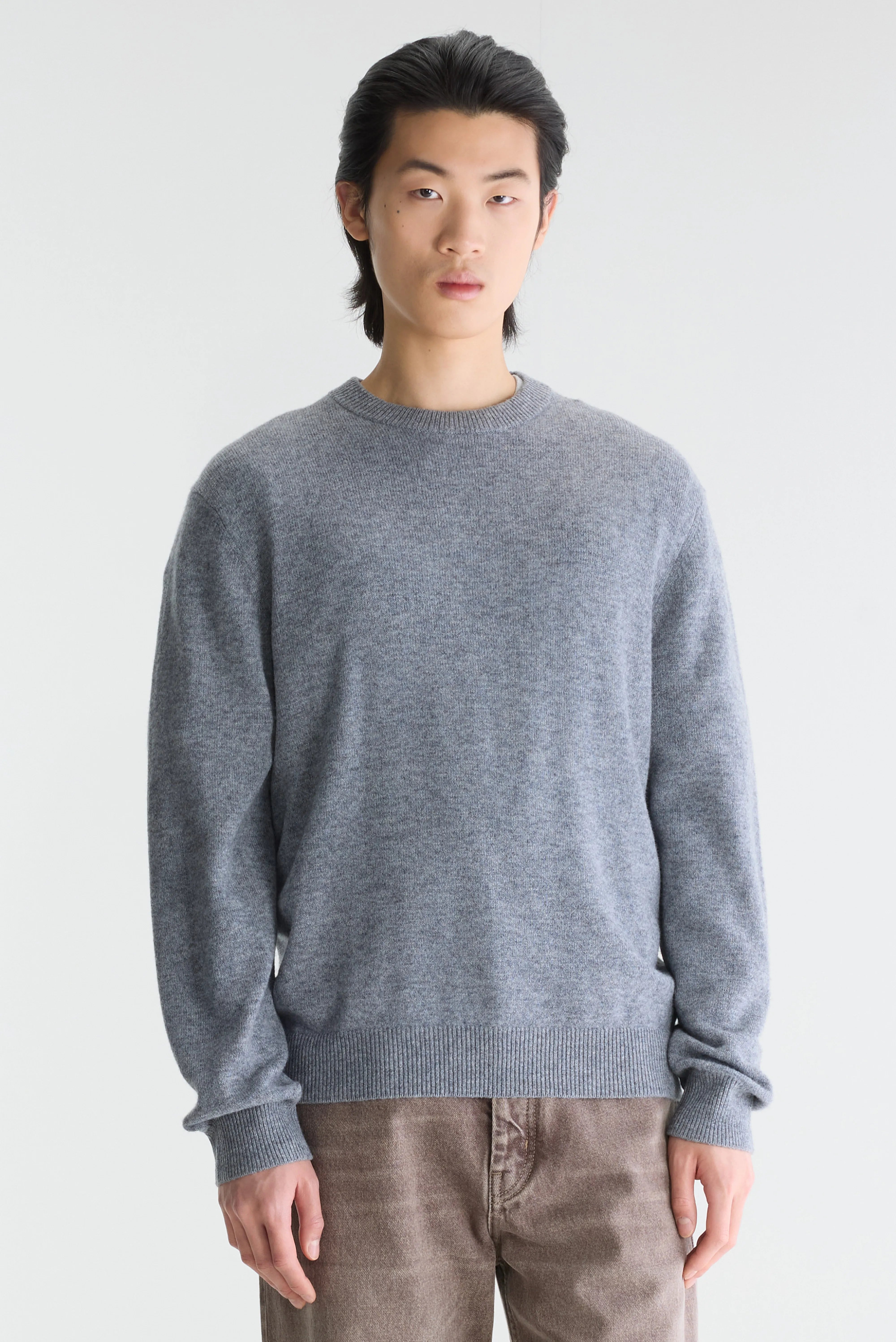 Gak classic crewneck sweater (262 / M / GREY MELANGE)