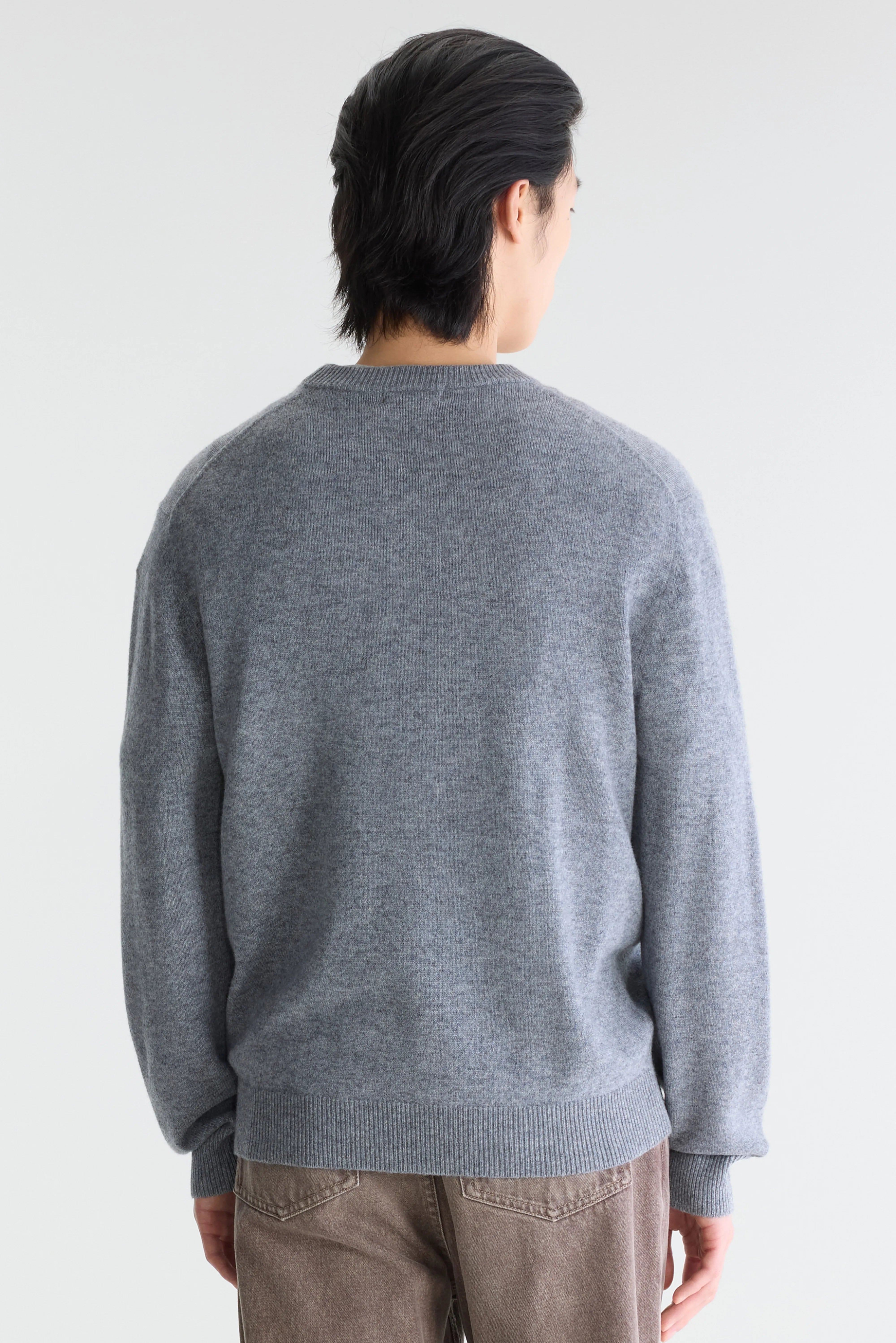 Gak classic crewneck sweater (262 / M / GREY MELANGE)