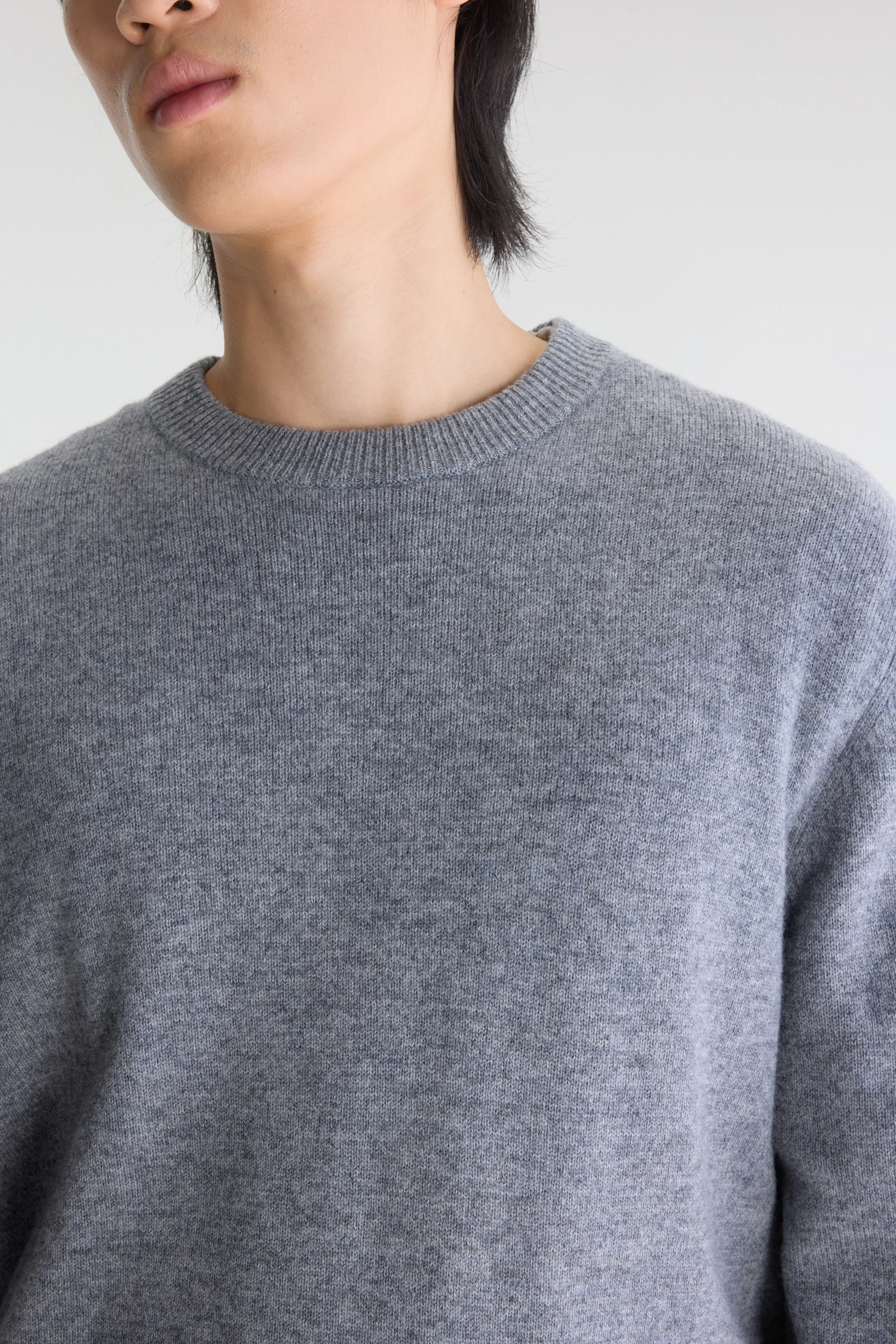 Gak classic crewneck sweater (262 / M / GREY MELANGE)