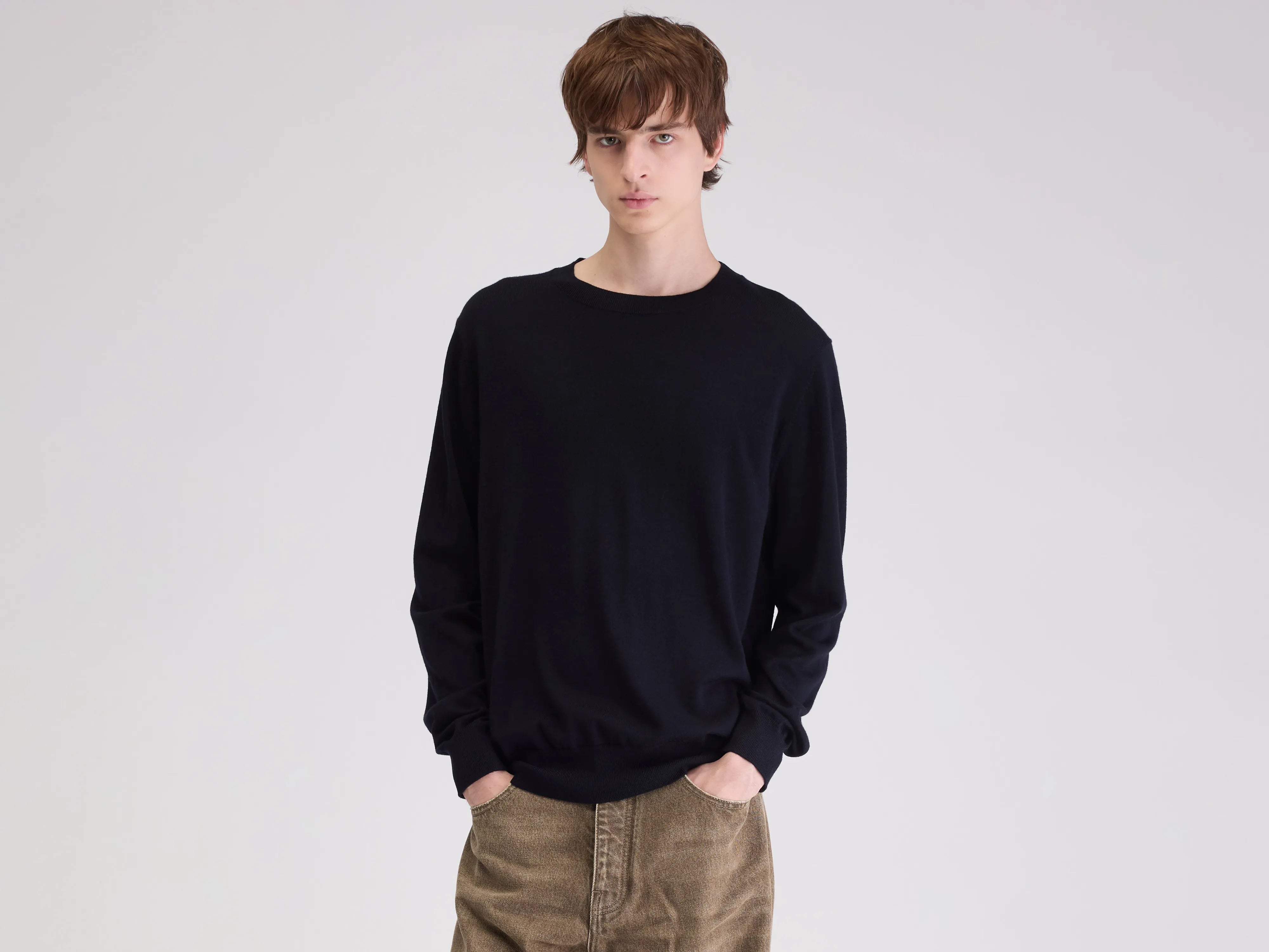 Dilles crewneck sweater (262 / M / BLACK BLUE)