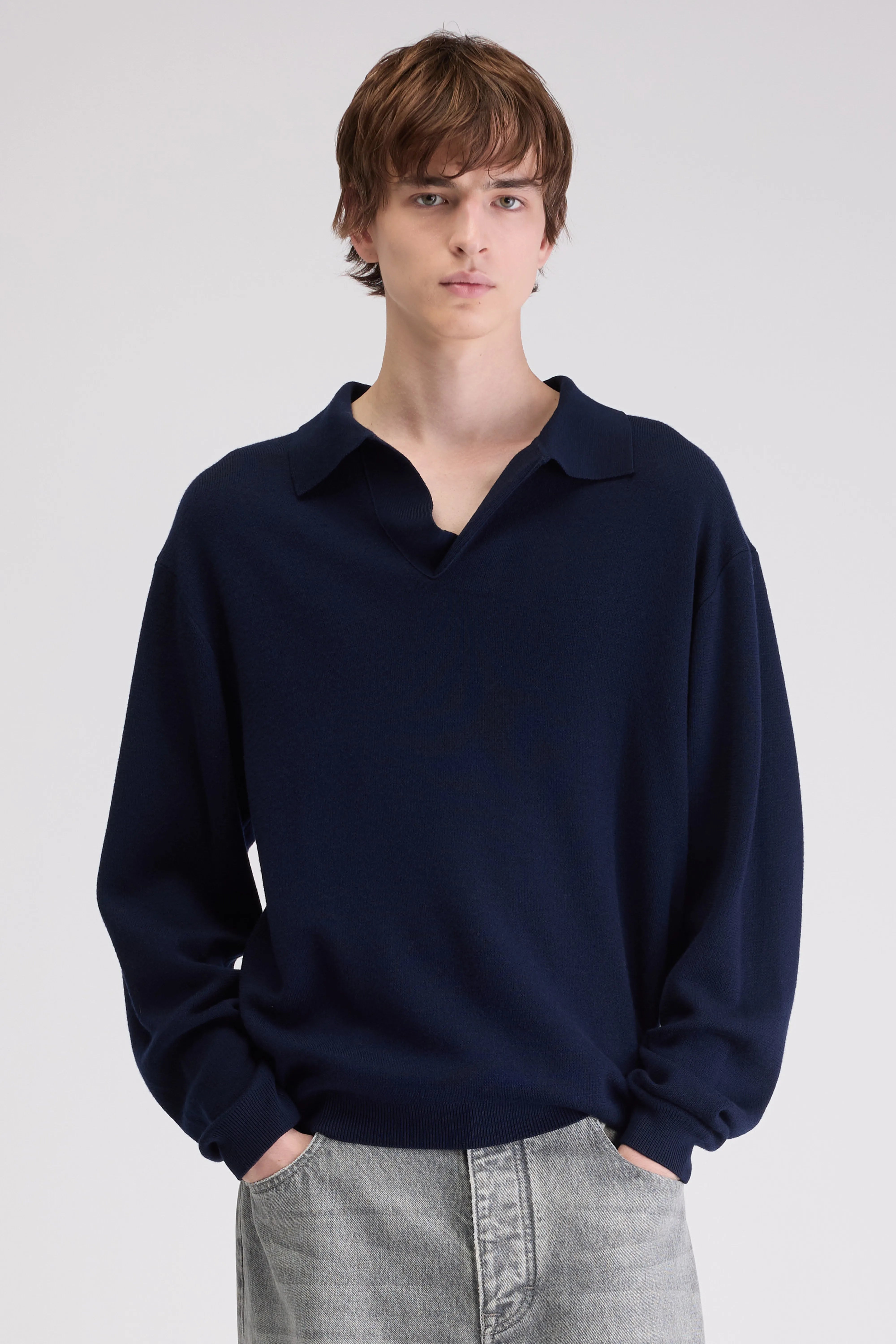 Pull col polo Dillou (262 / M / NAVY)