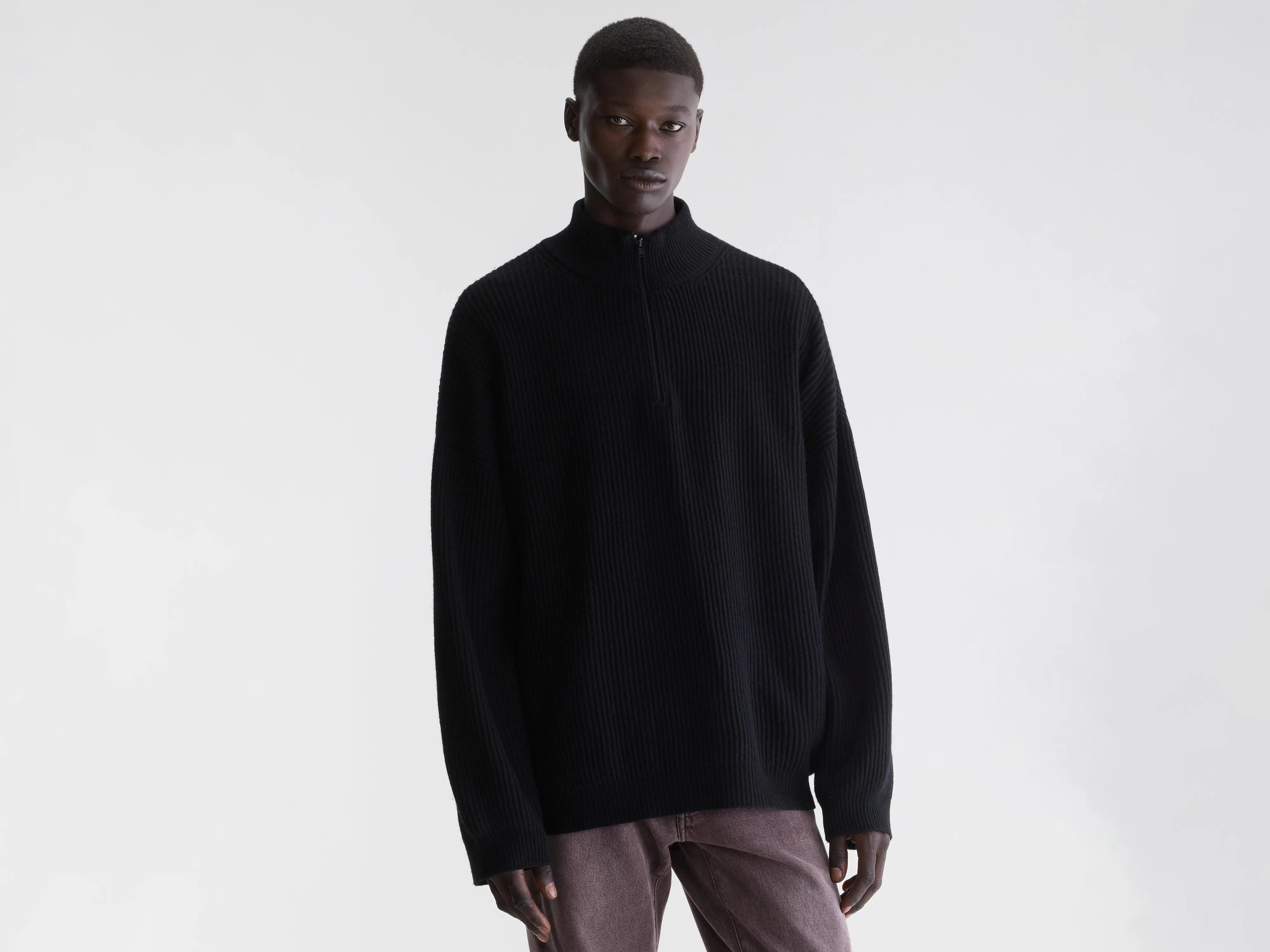 Ameiz mock-neck sweater (262 / M / BLACK)