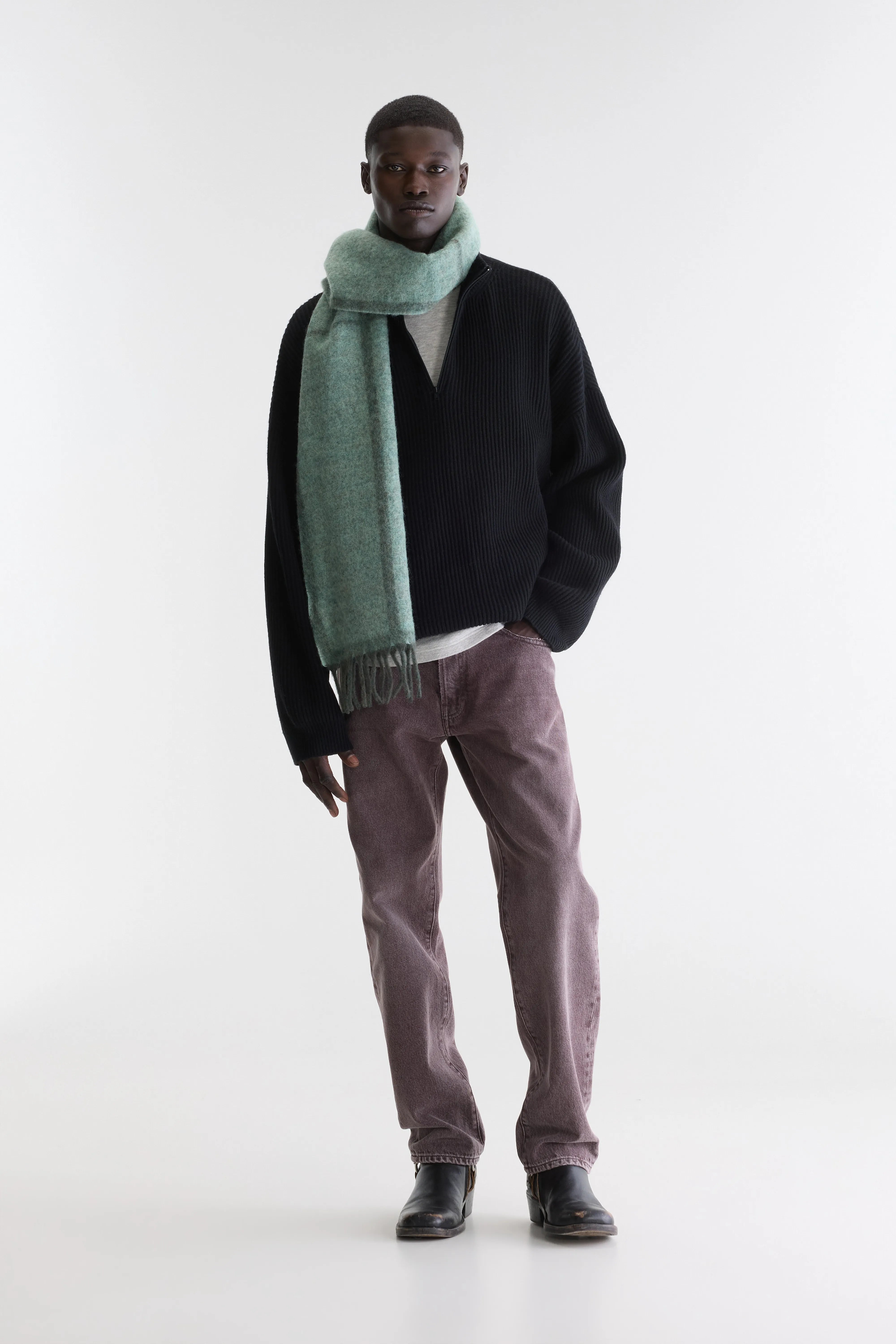 Ameiz mock-neck sweater (262 / M / BLACK)