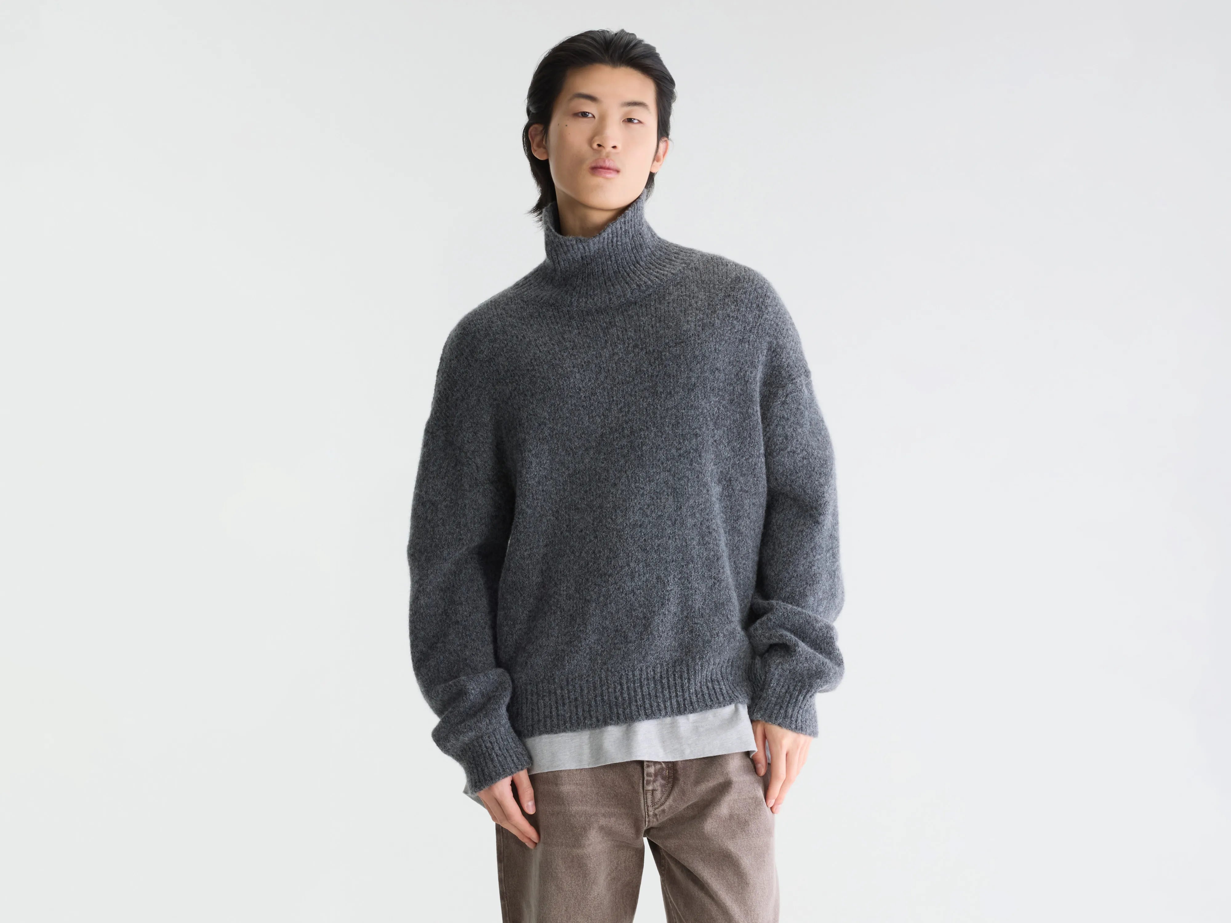 Aosme turtleneck sweater (262 / M / MID GREY)