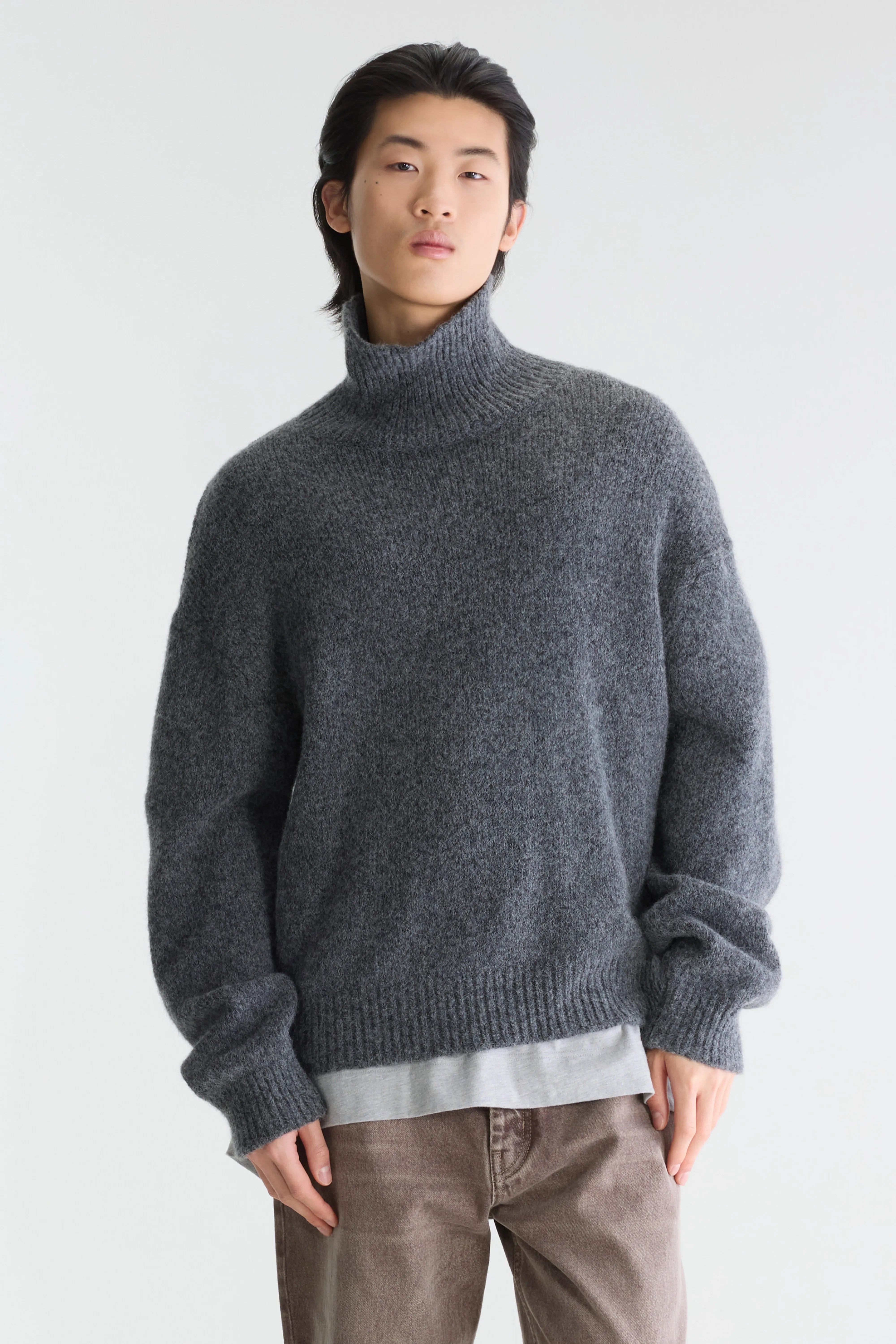 Aosme turtleneck sweater (262 / M / MID GREY)