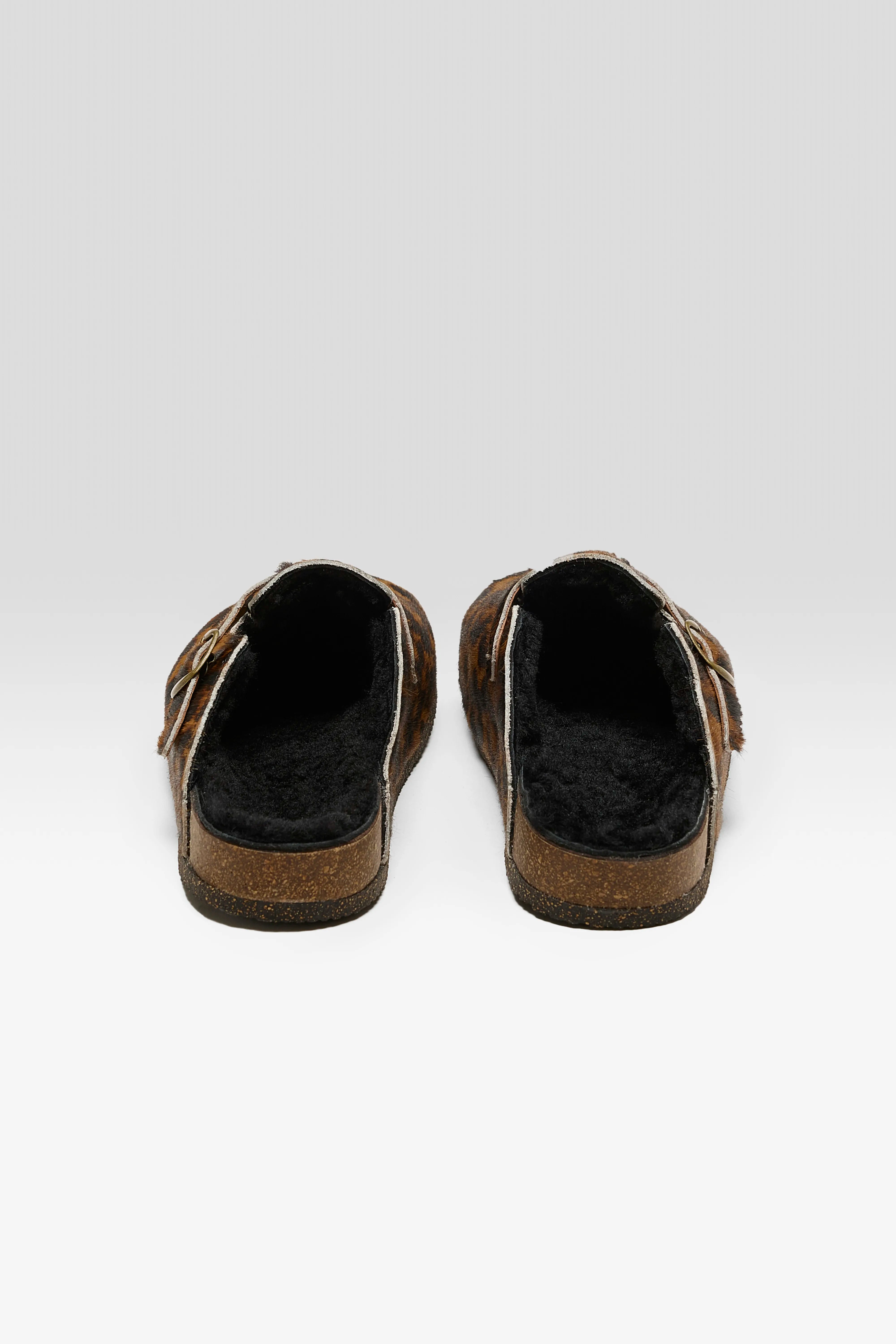 Black Leopard Clogs (242 / W / BROWN)
