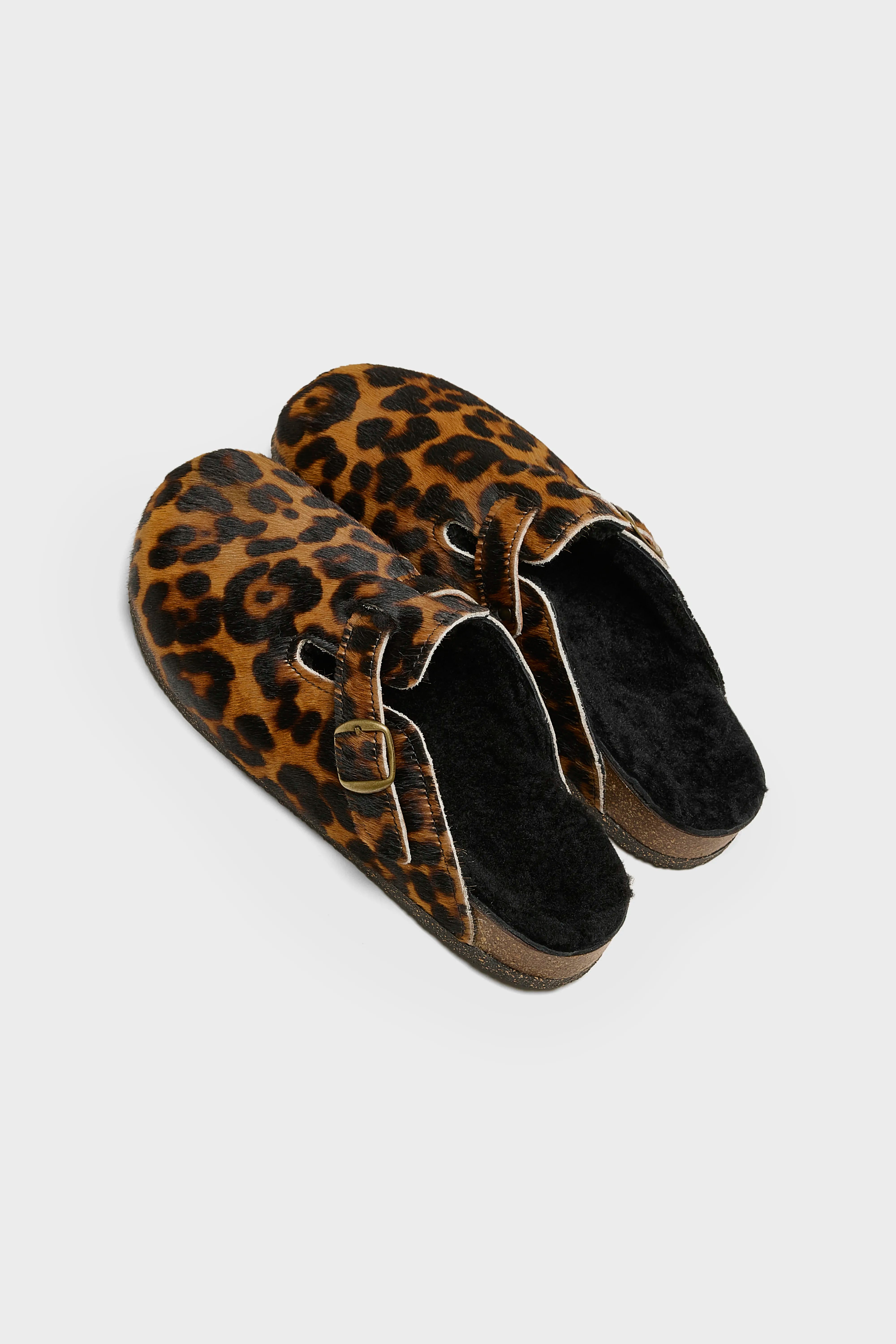 Black Leopard Clogs (242 / W / BROWN)