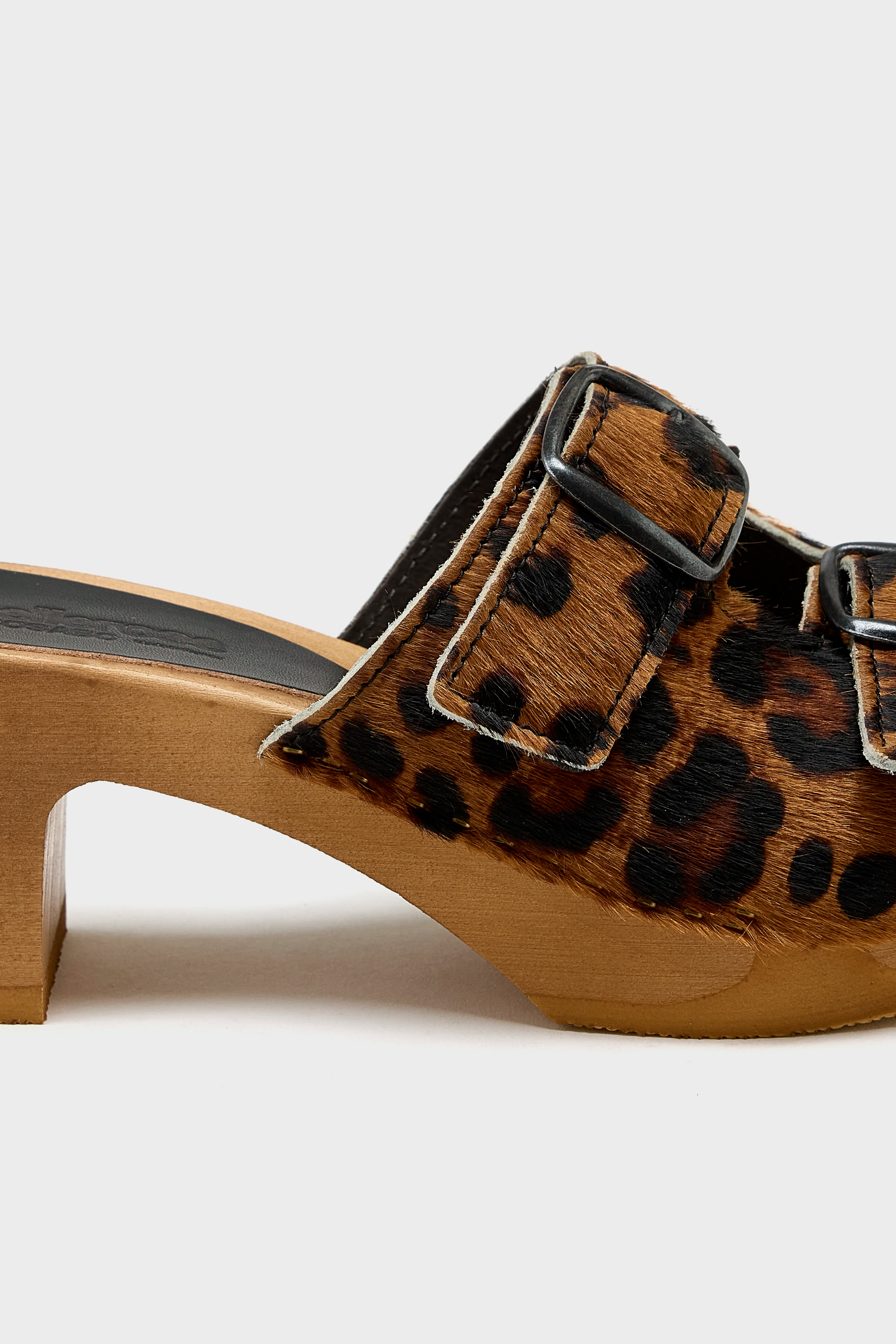 Guepard Leather Heel Sandals (251 / W / BROWN)
