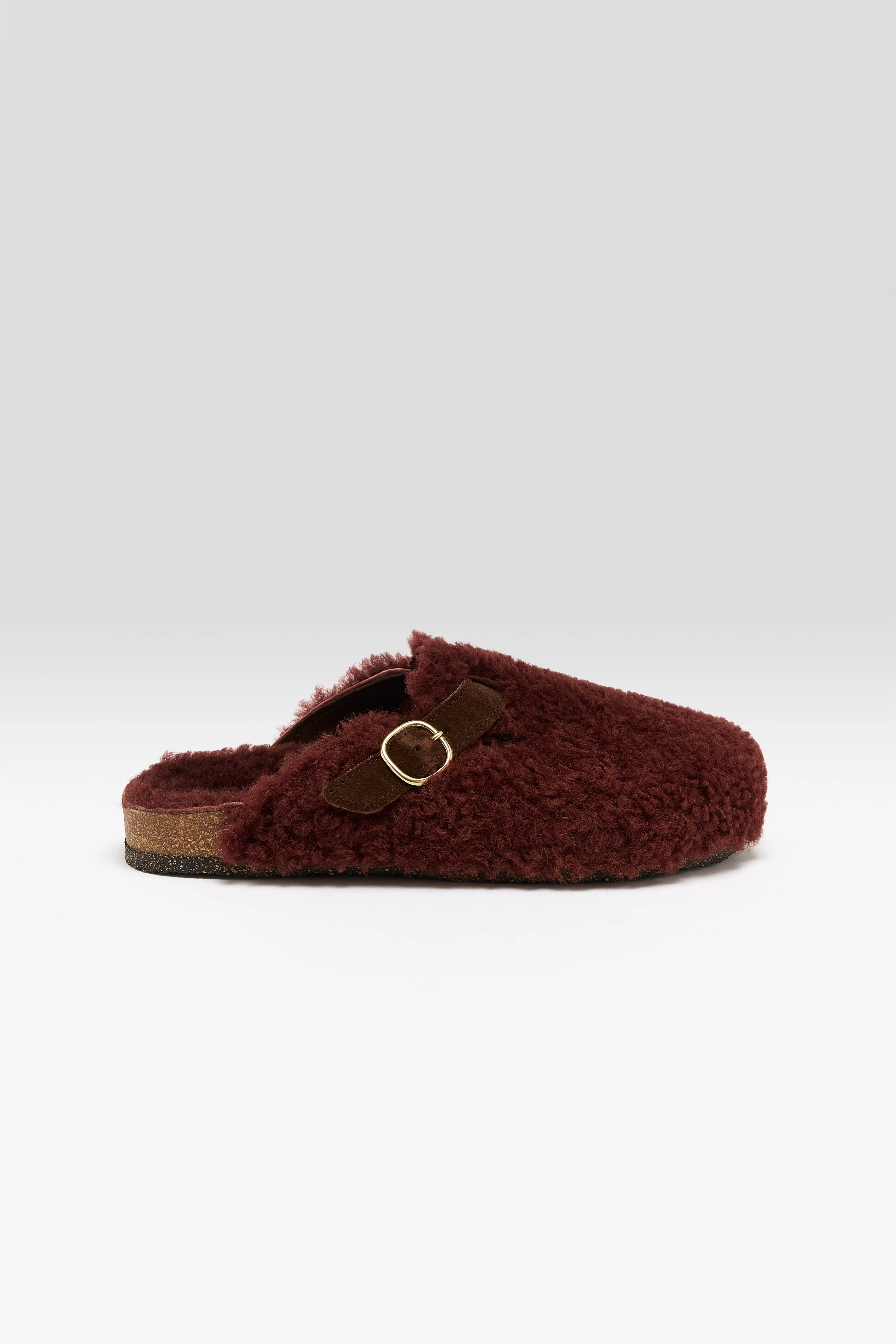 Bordeaux Sheepskin Clogs  (252 / W / BORDEAUX)