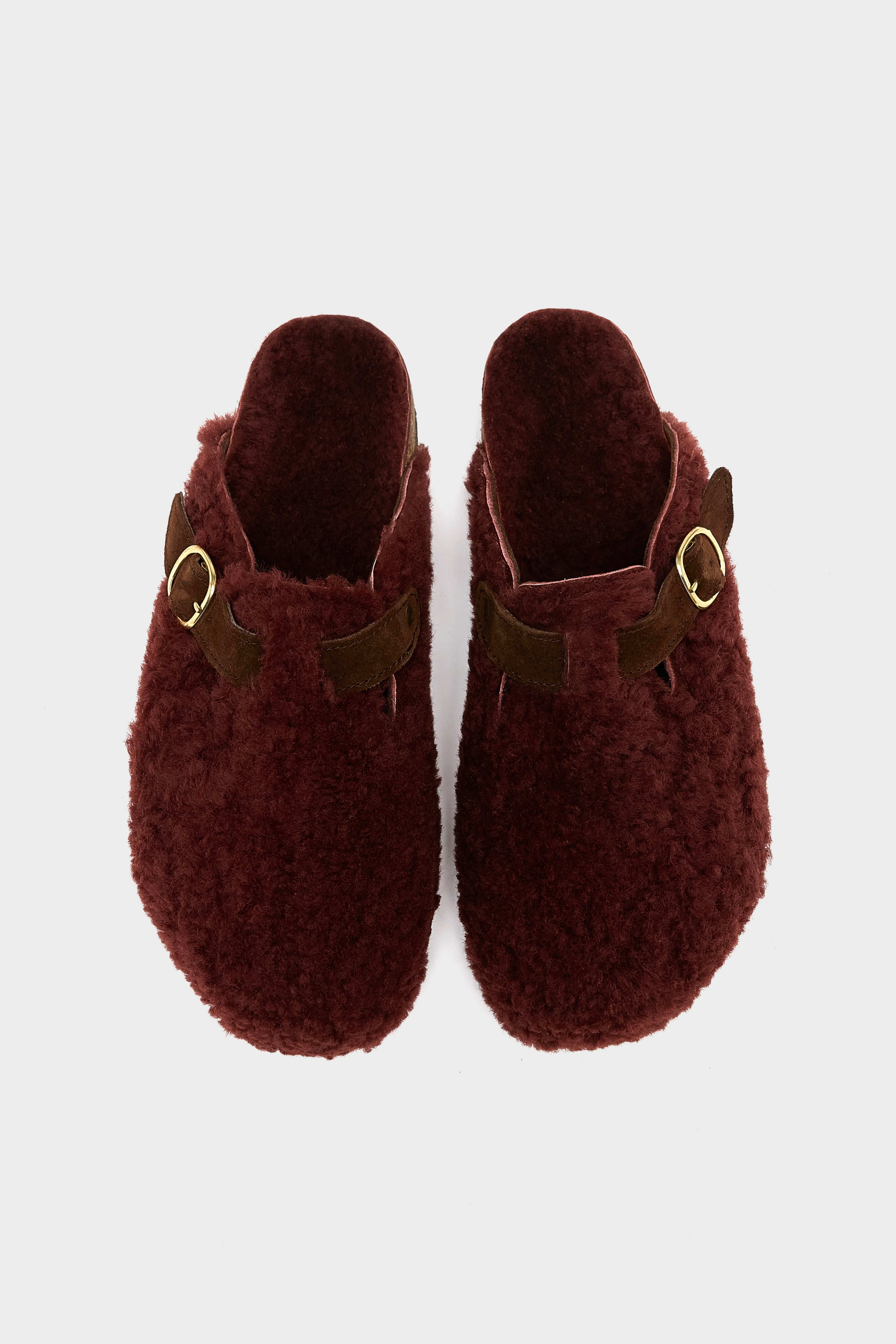 Bordeaux Sheepskin Clogs  (252 / W / BORDEAUX)