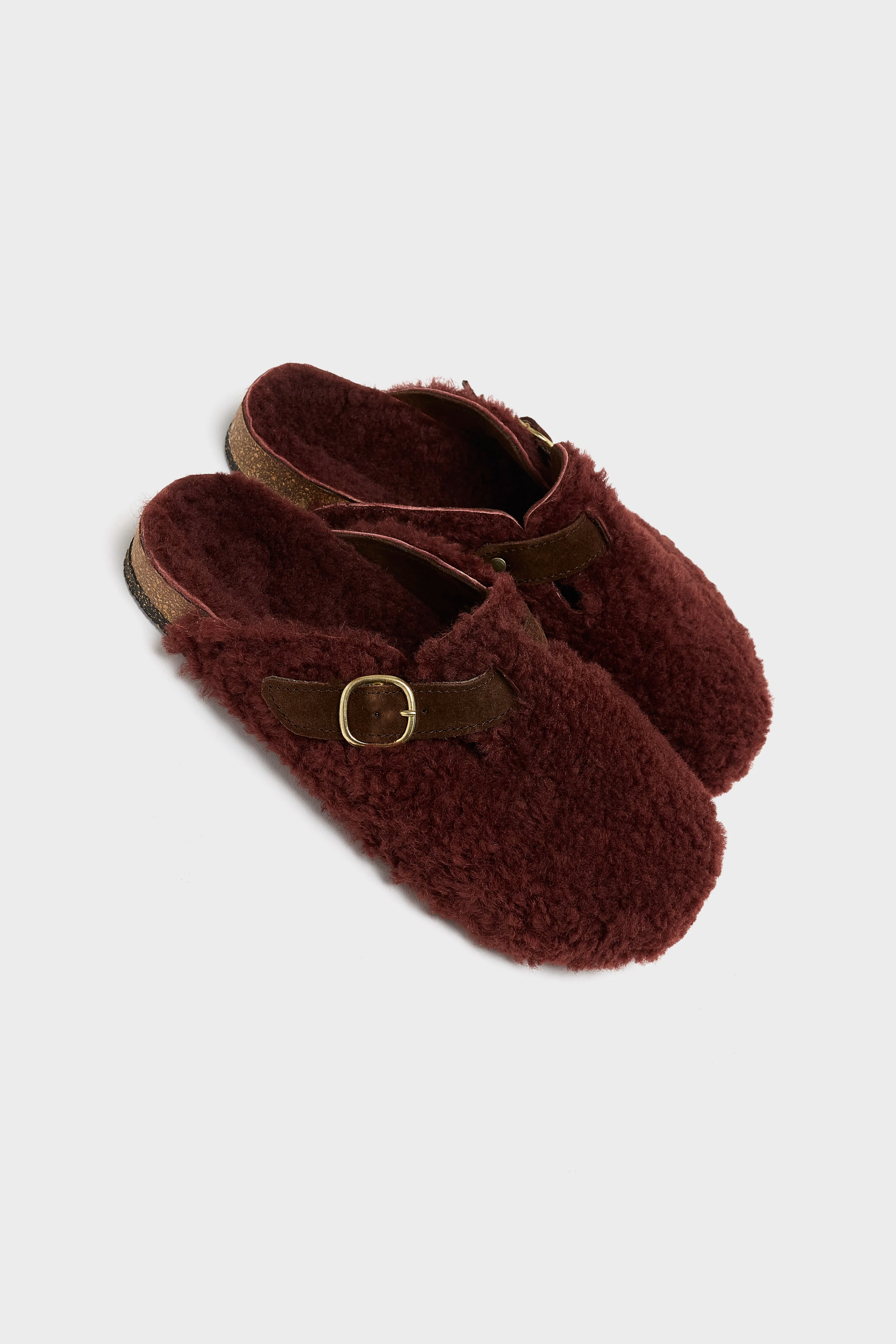 Bordeaux Sheepskin Clogs  (252 / W / BORDEAUX)