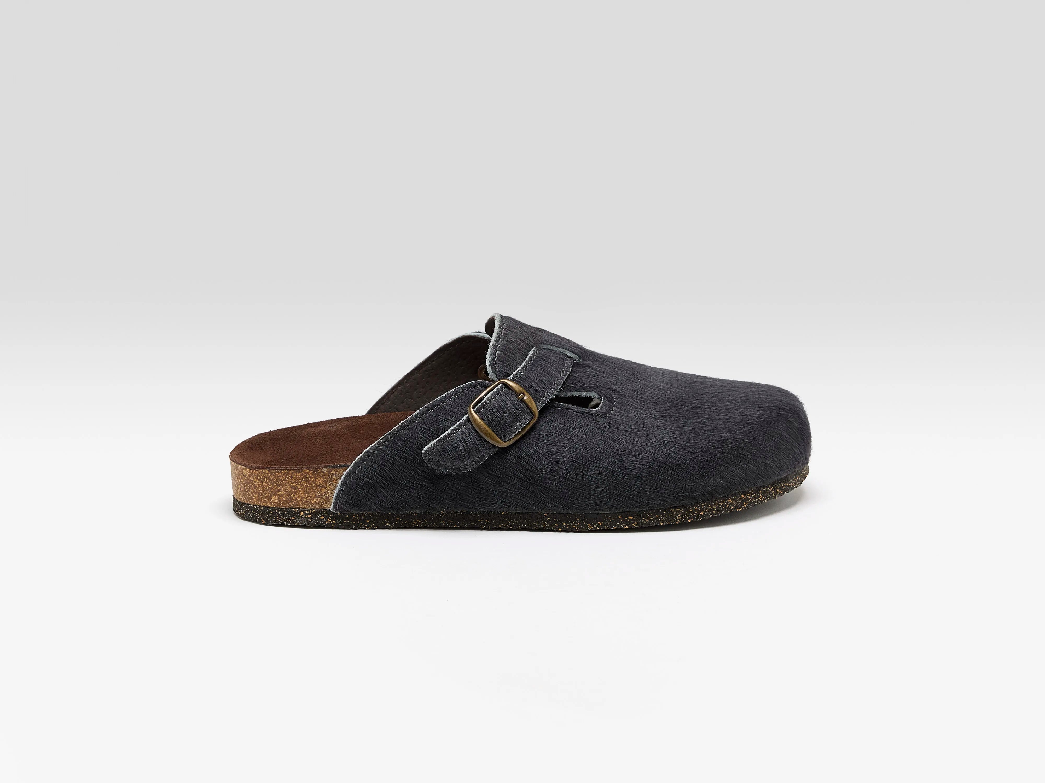 Grey Cowhide Clogs  (252 / W / GREY)