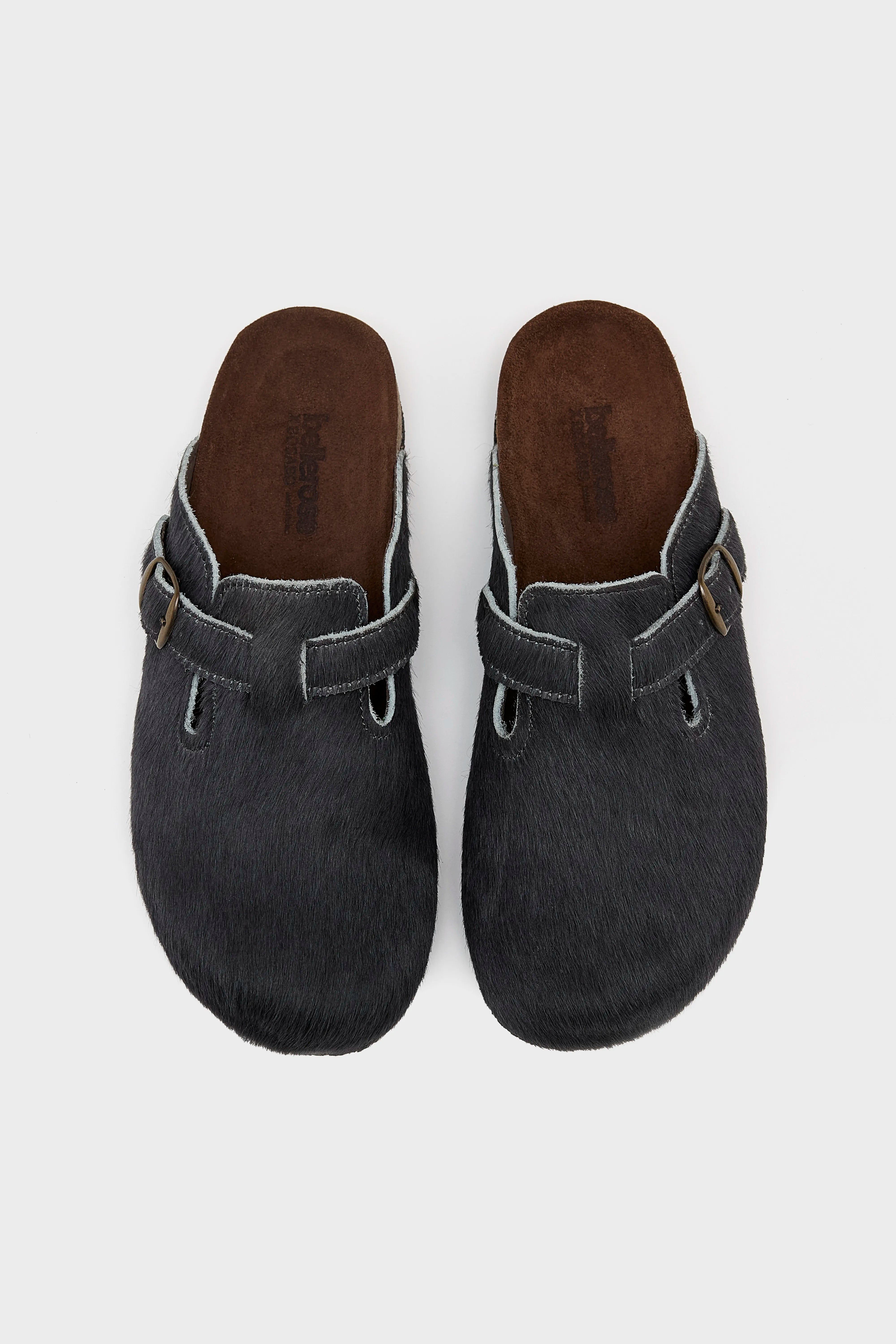 Grey Cowhide Clogs  (252 / W / GREY)
