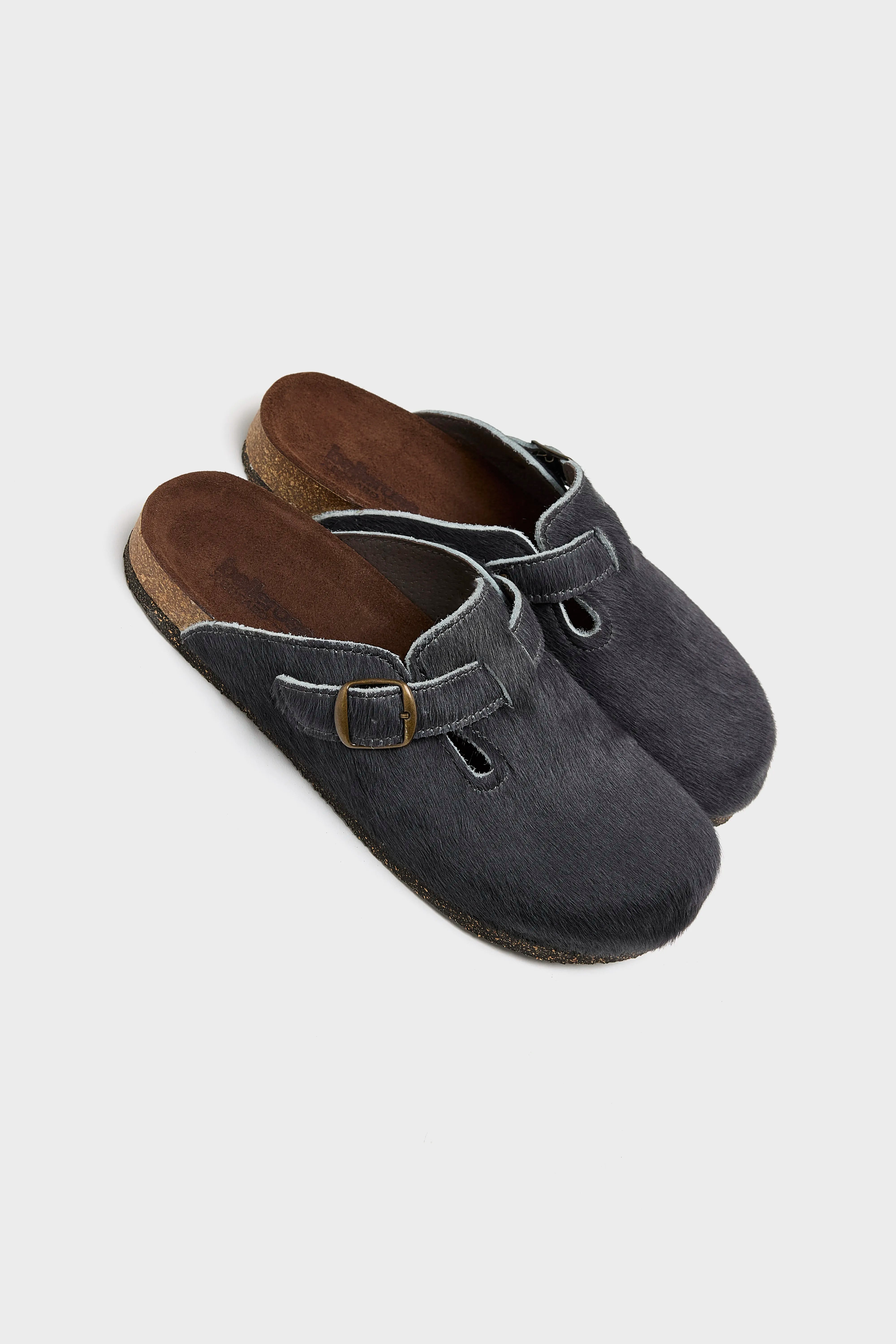 Grey Cowhide Clogs  (252 / W / GREY)