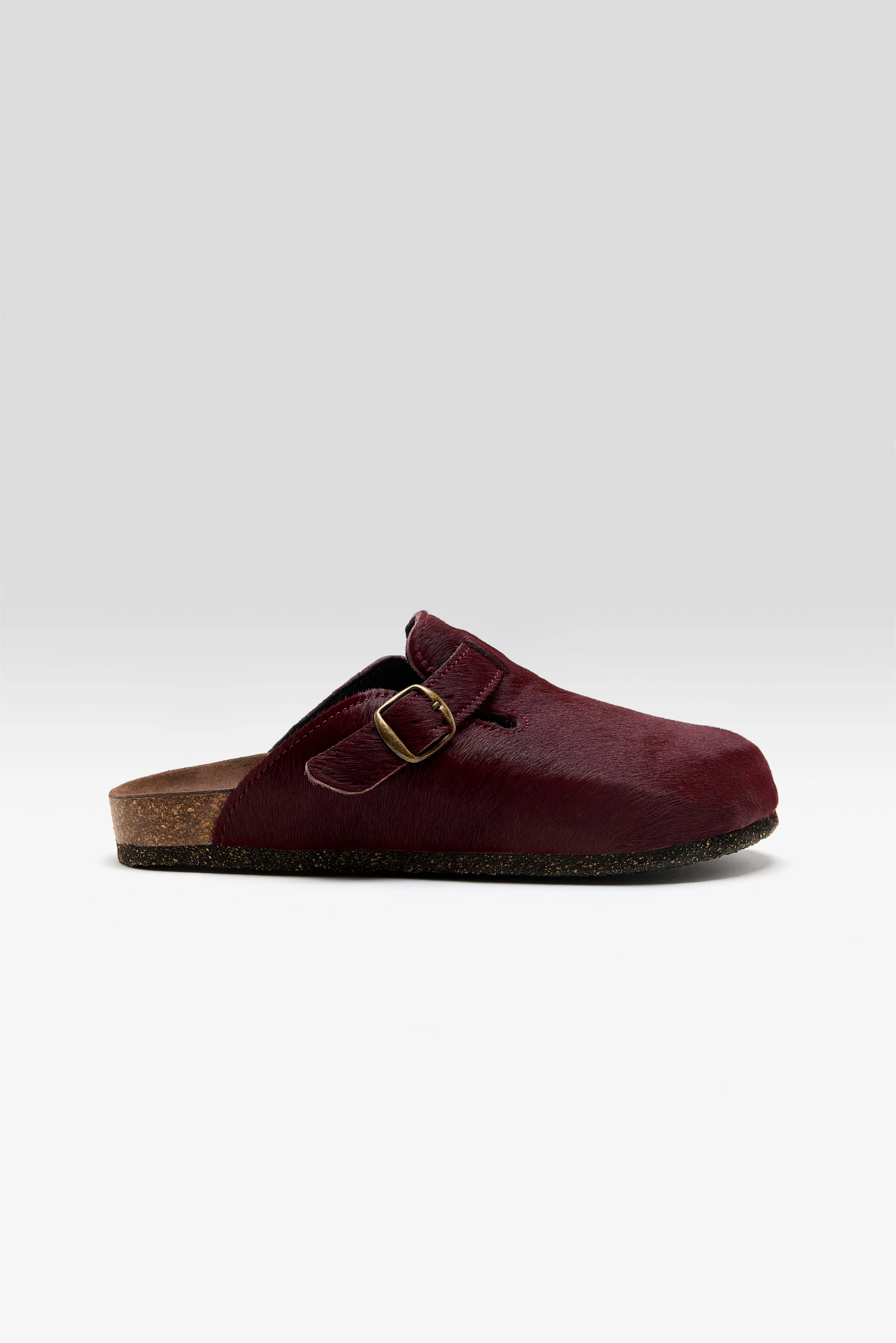 Bordeaux Ponyhair Mules Pour Femme | Bellerose