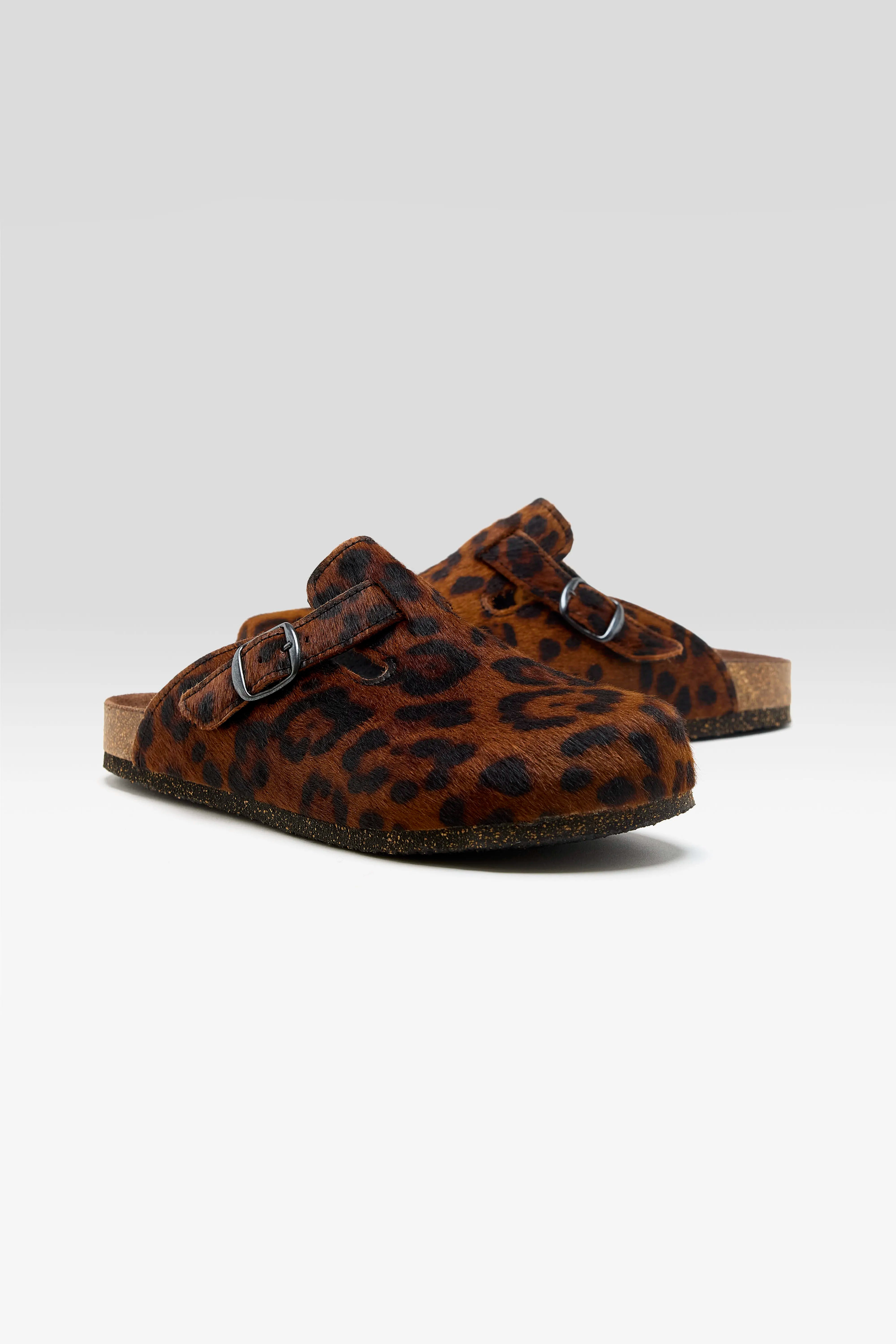 Cheetah Ponyhair Mules (261 / W / BROWN)