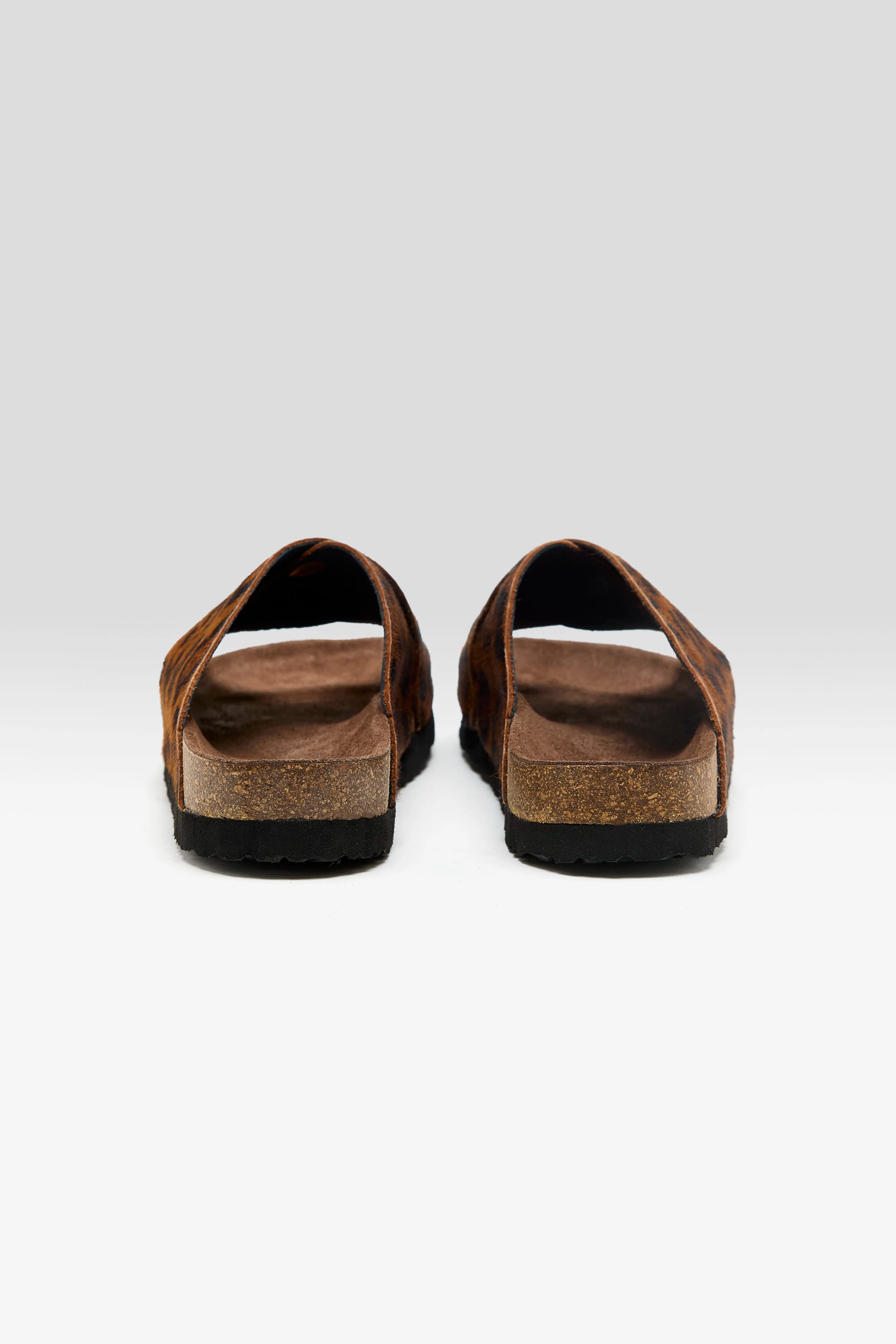 Sandales Croisées Cheetah en Ponyhair (261 / W / BROWN)