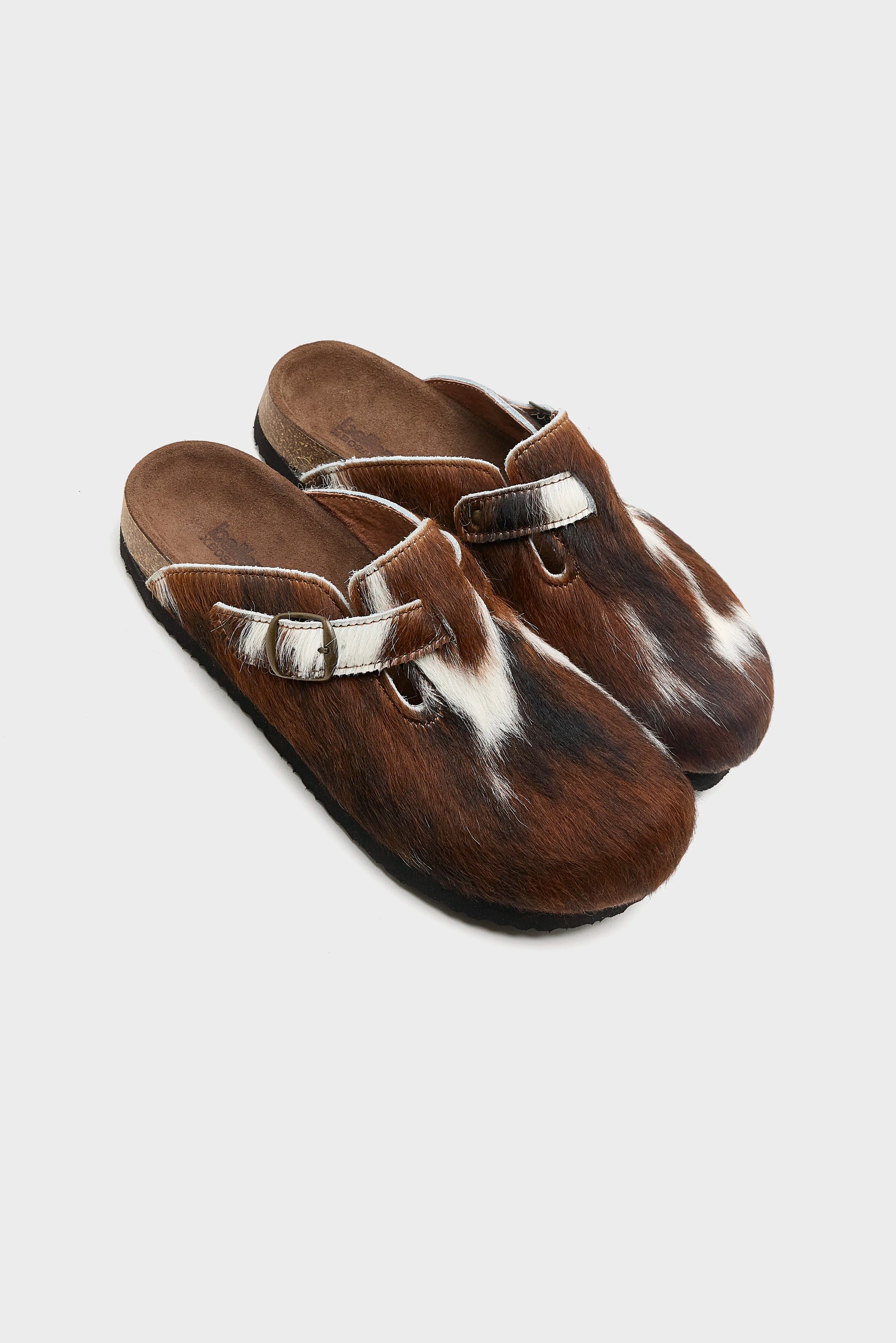 Sabots en Ponyhair Imprimé Vache (262 / W / OFF WHITE)