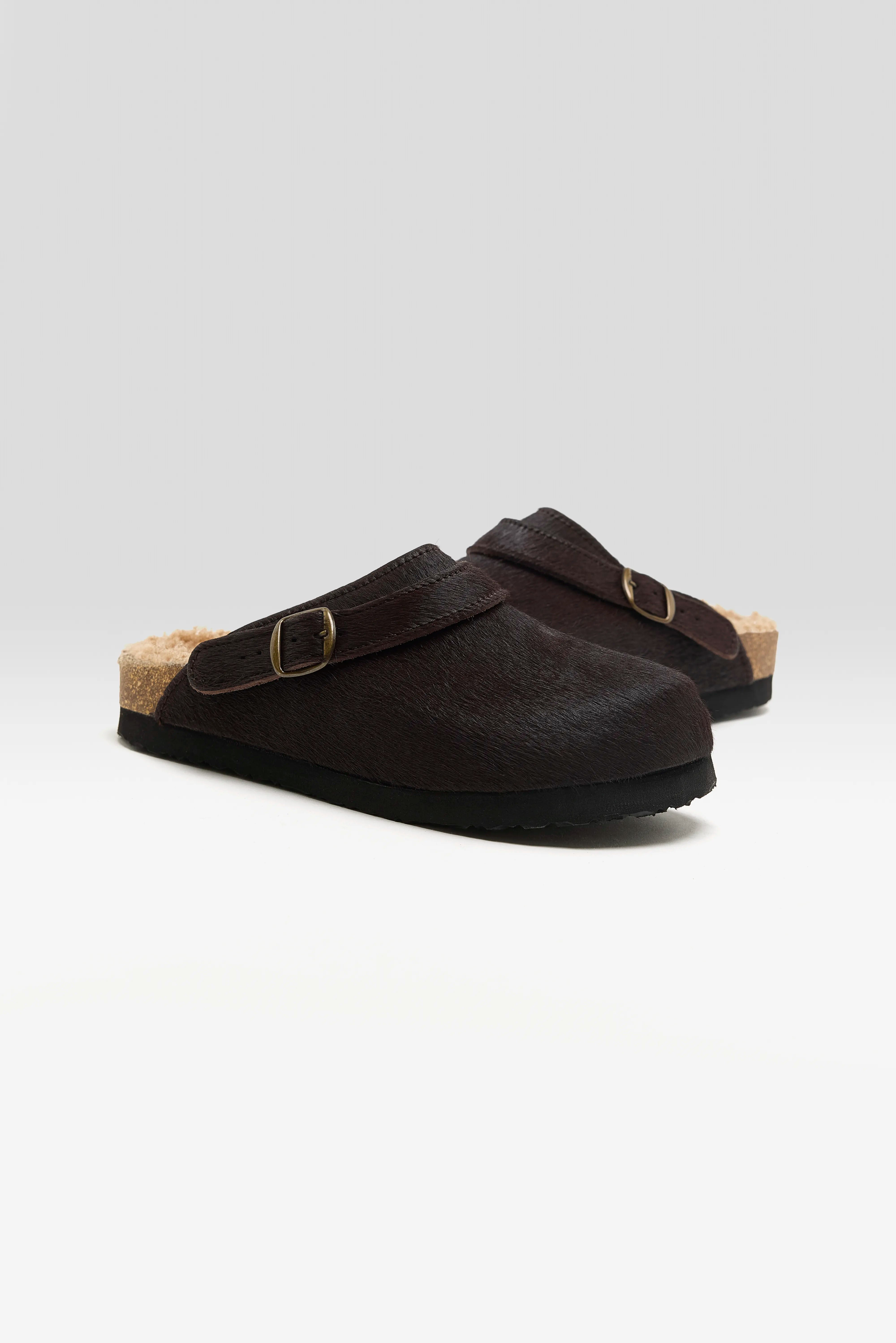 Ponyhaar Clogs (262 / W / BROWN)