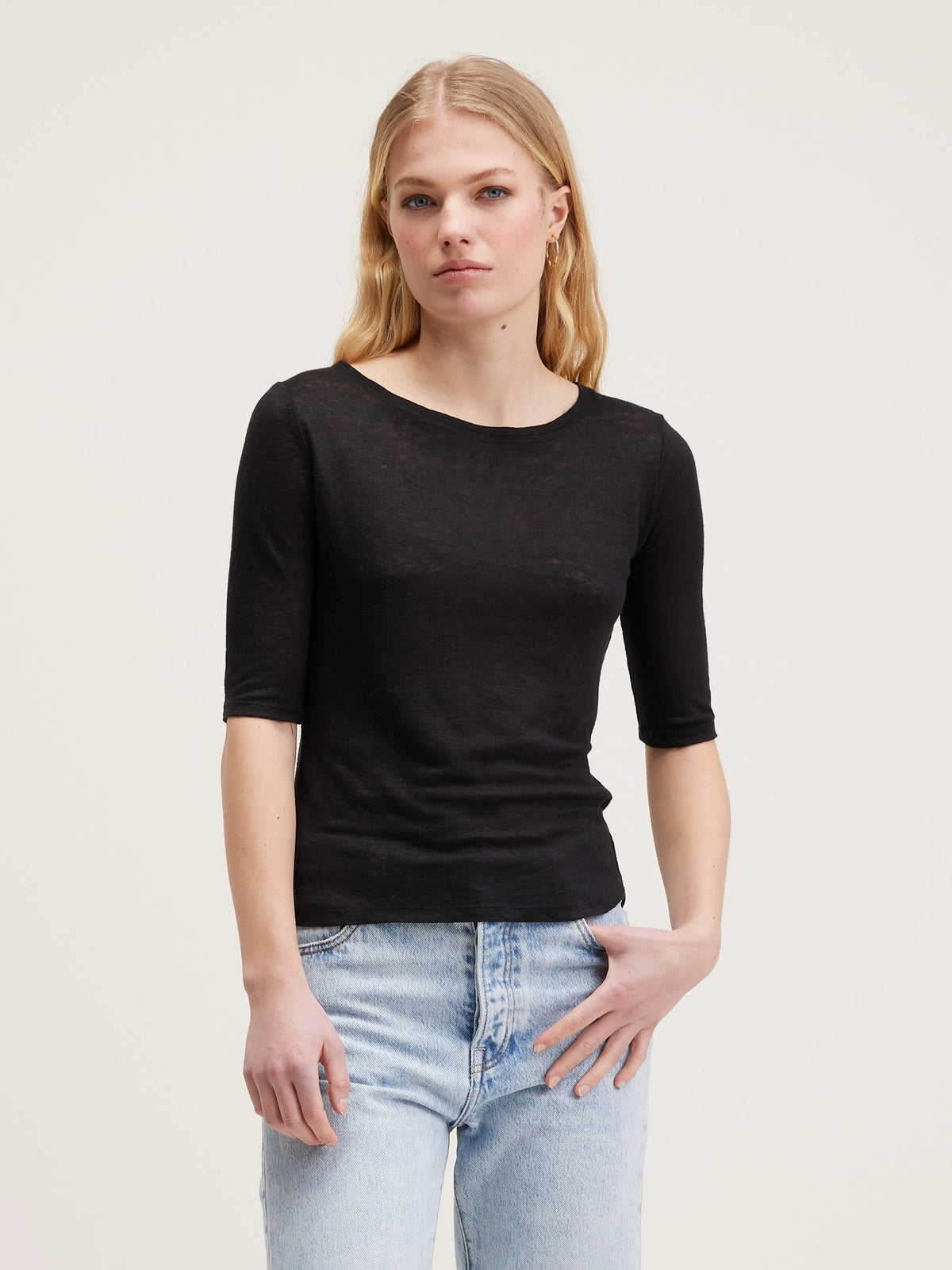 T-shirt Slim Seas - Off black Pour Femme | Bellerose
