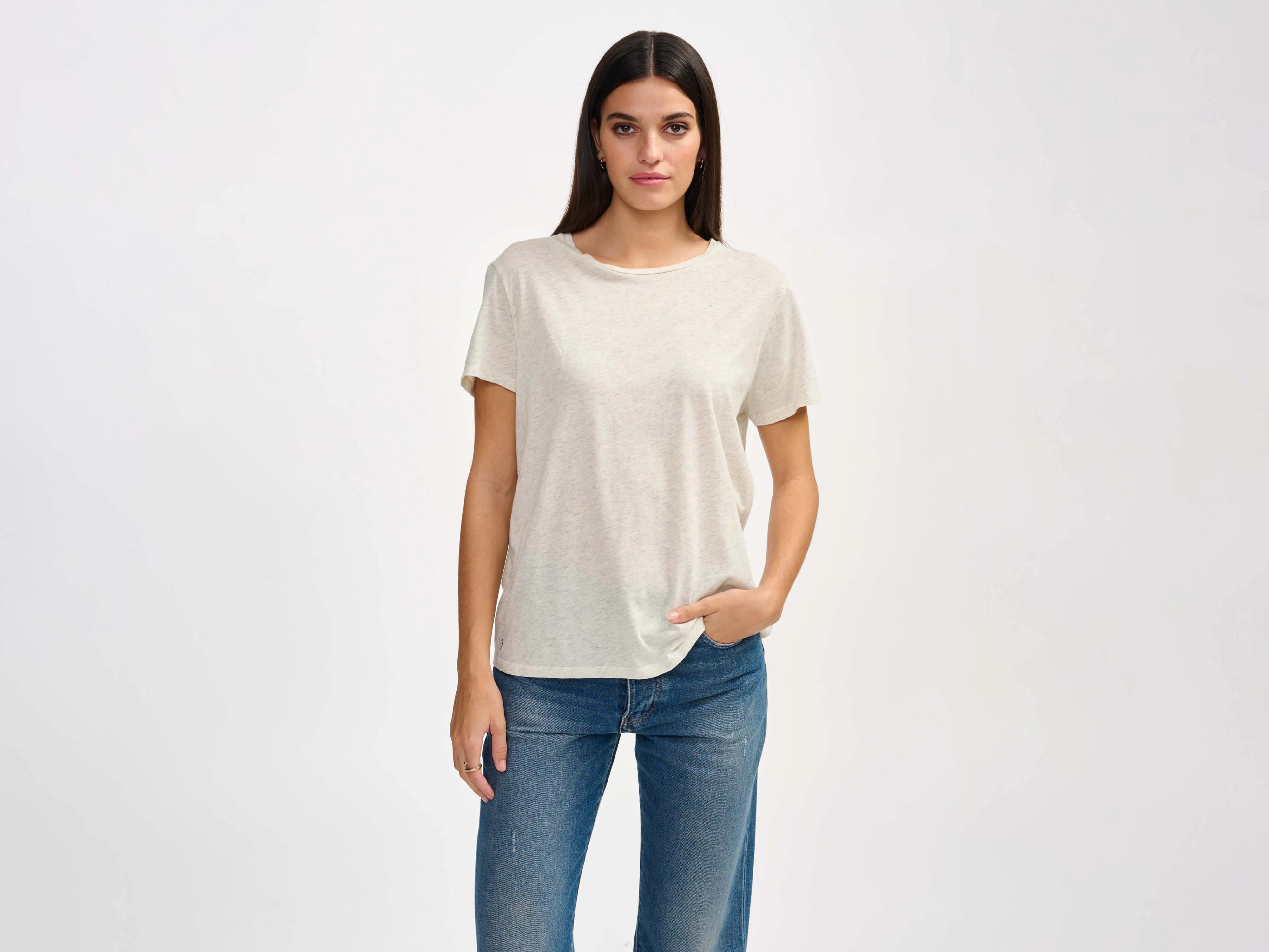 Covi korte mouwen t-shirt (242 / W / OYSTER)