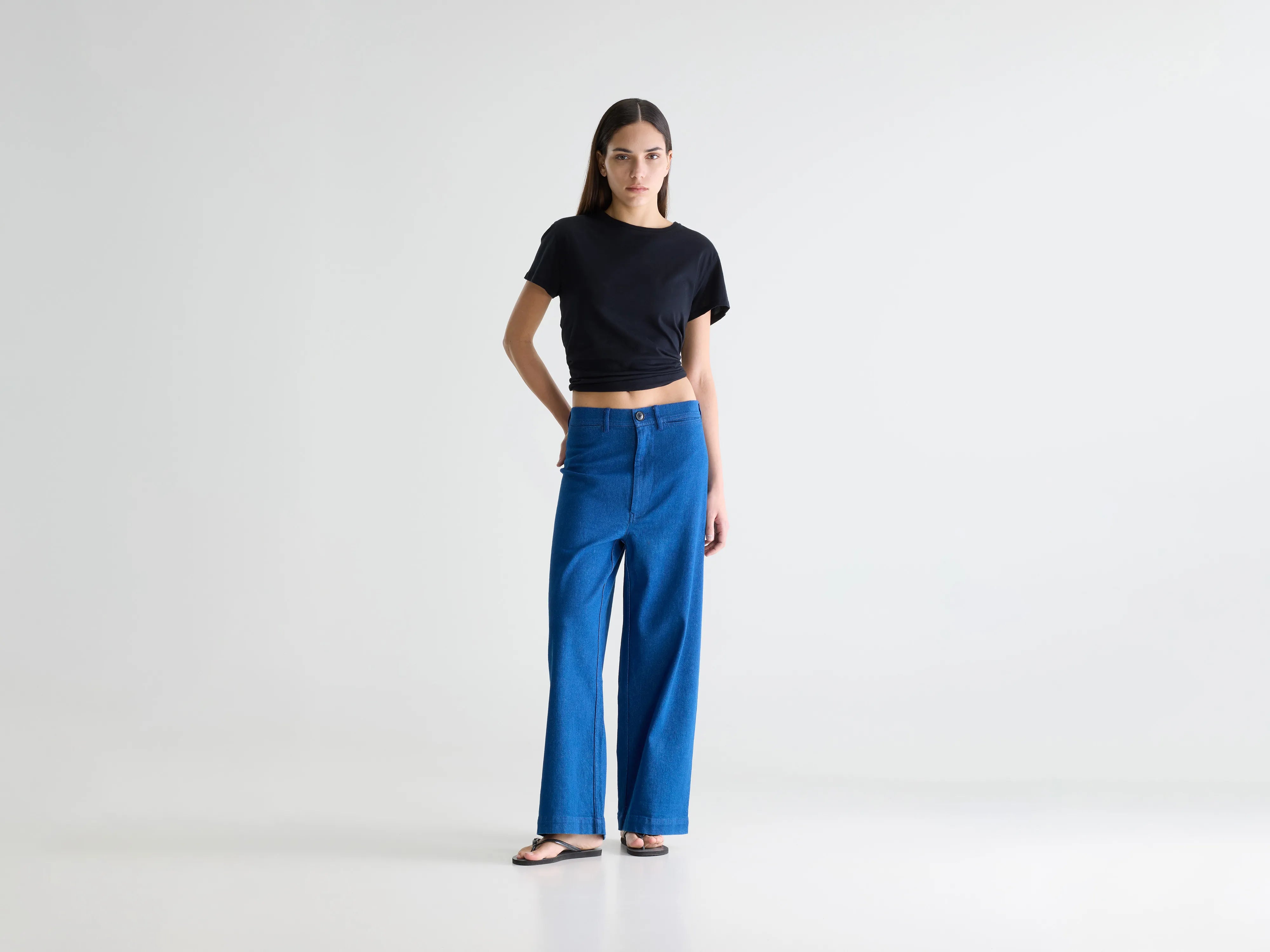 Pantalon large bleu Lotan (242 / W / ONE WASH)