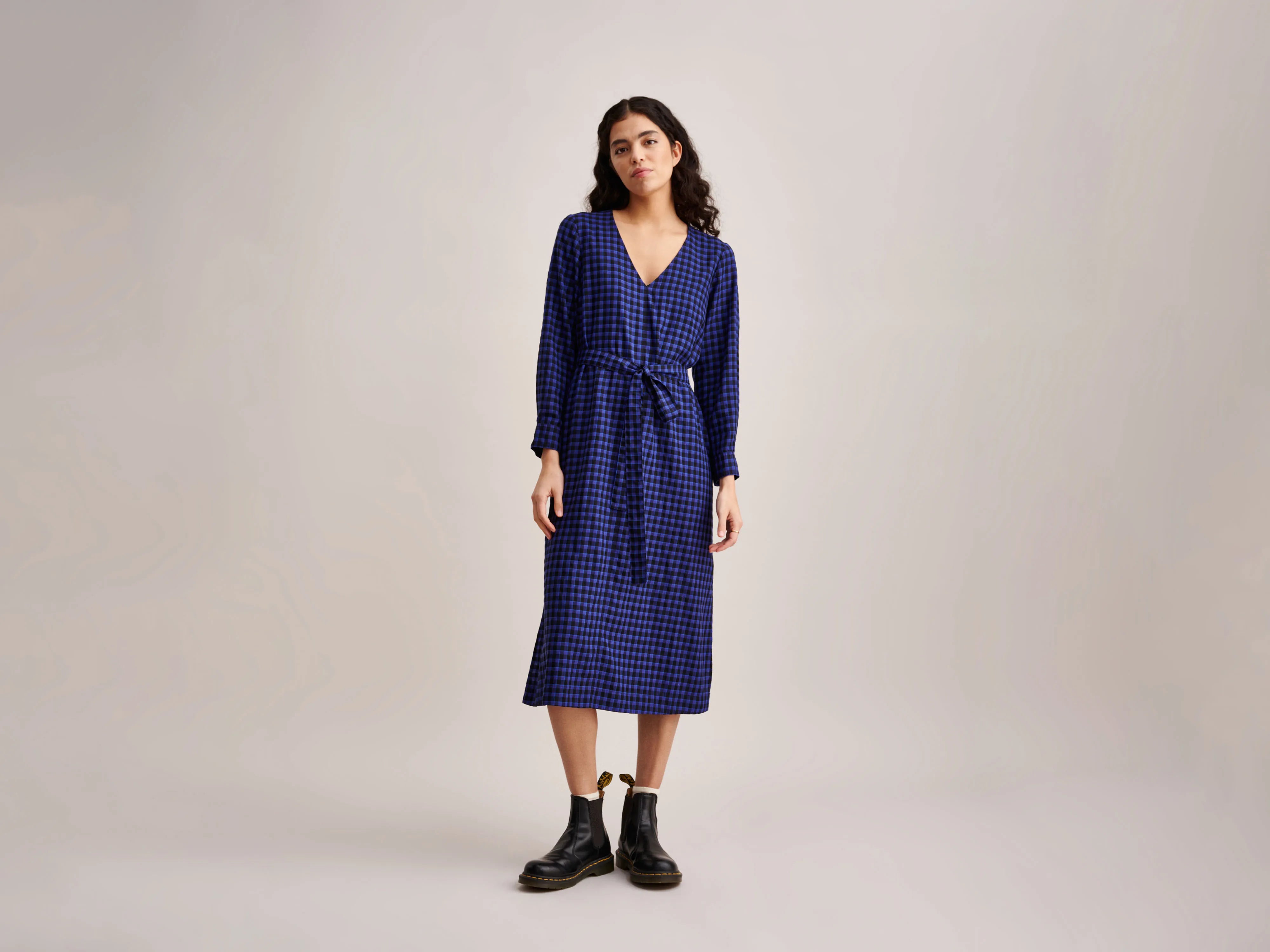 Augusta Dress (232 / W / CHECK E)