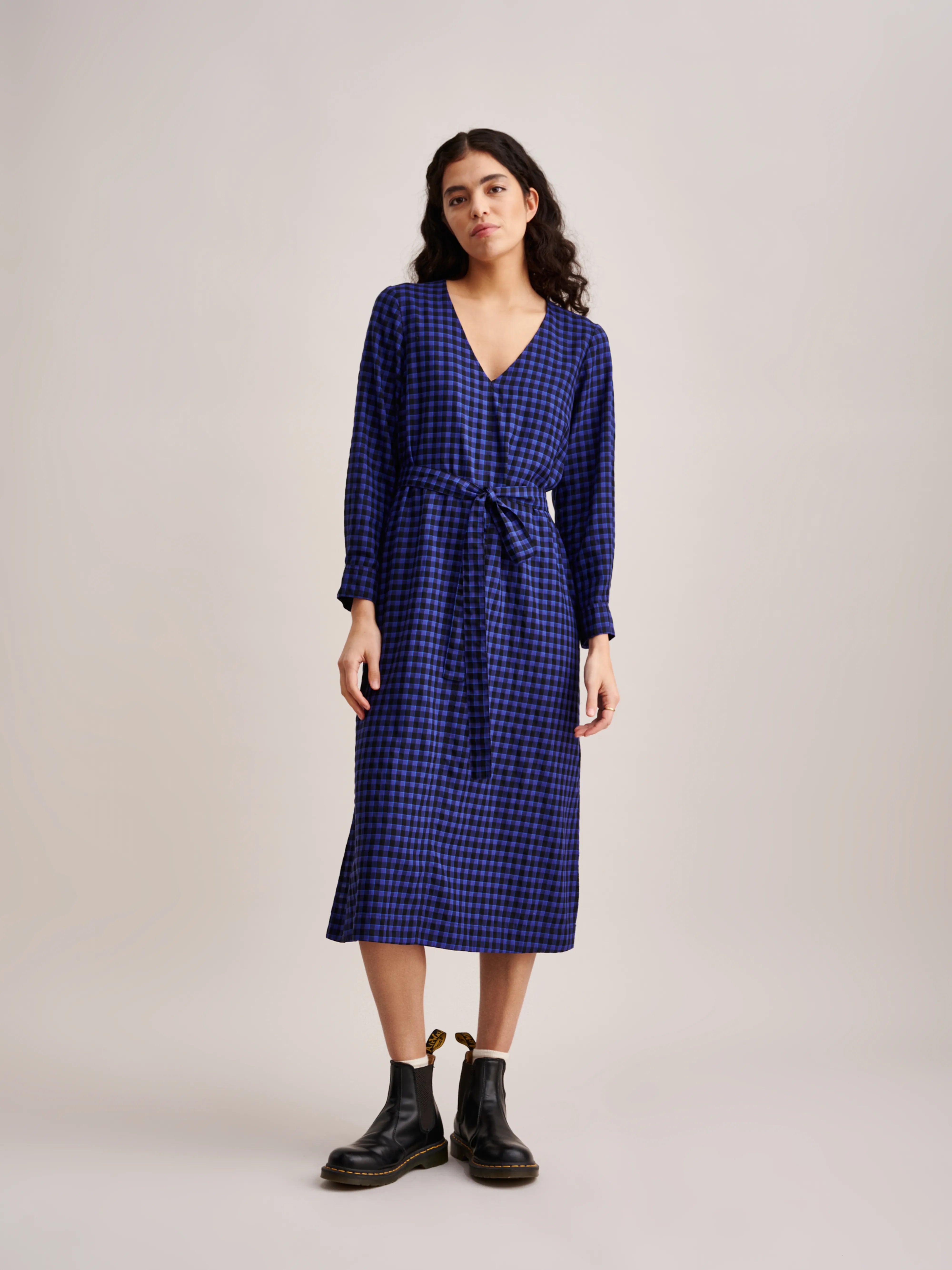 Augusta Dress (232 / W / CHECK E)