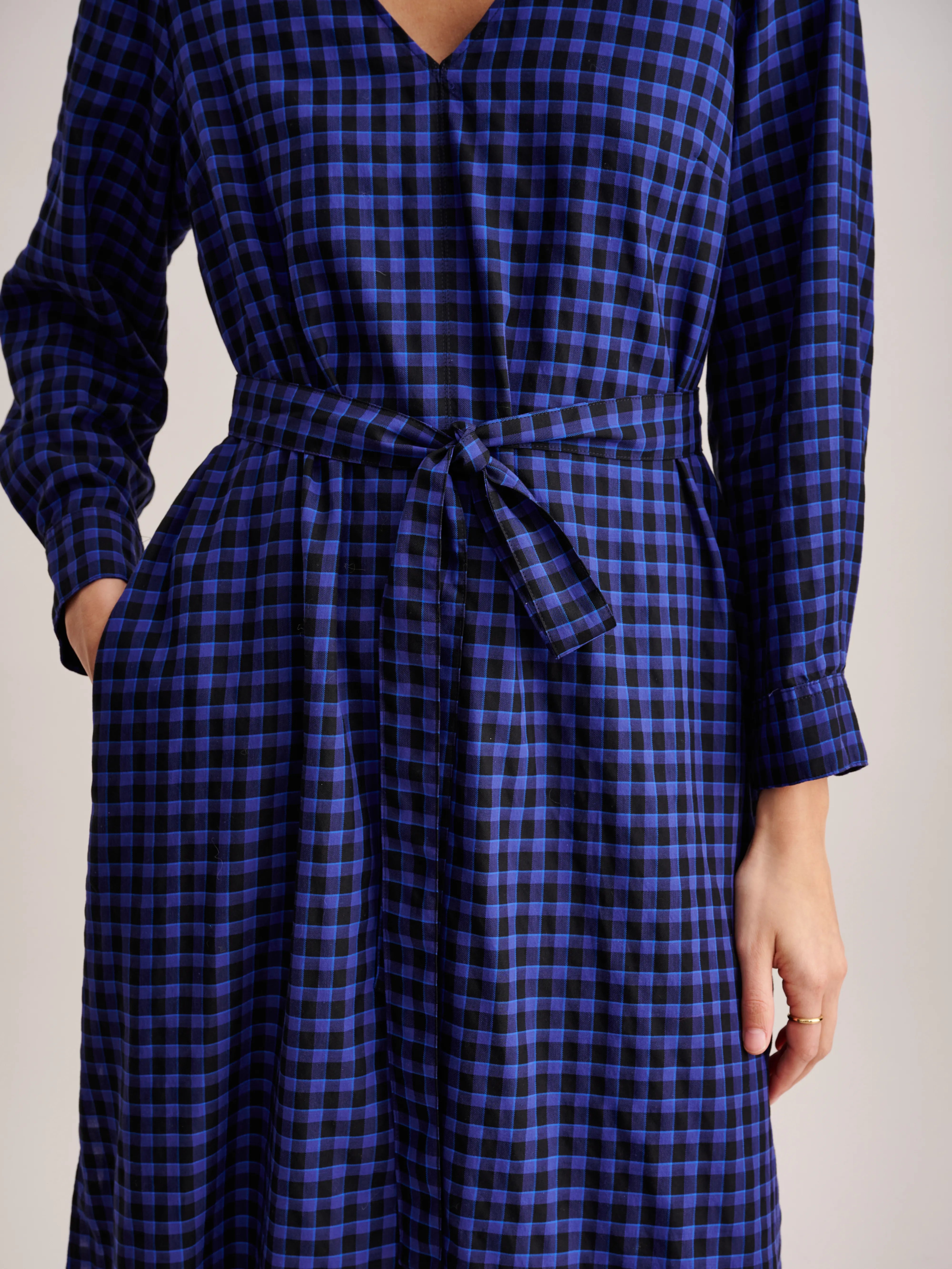 Augusta Dress (232 / W / CHECK E)