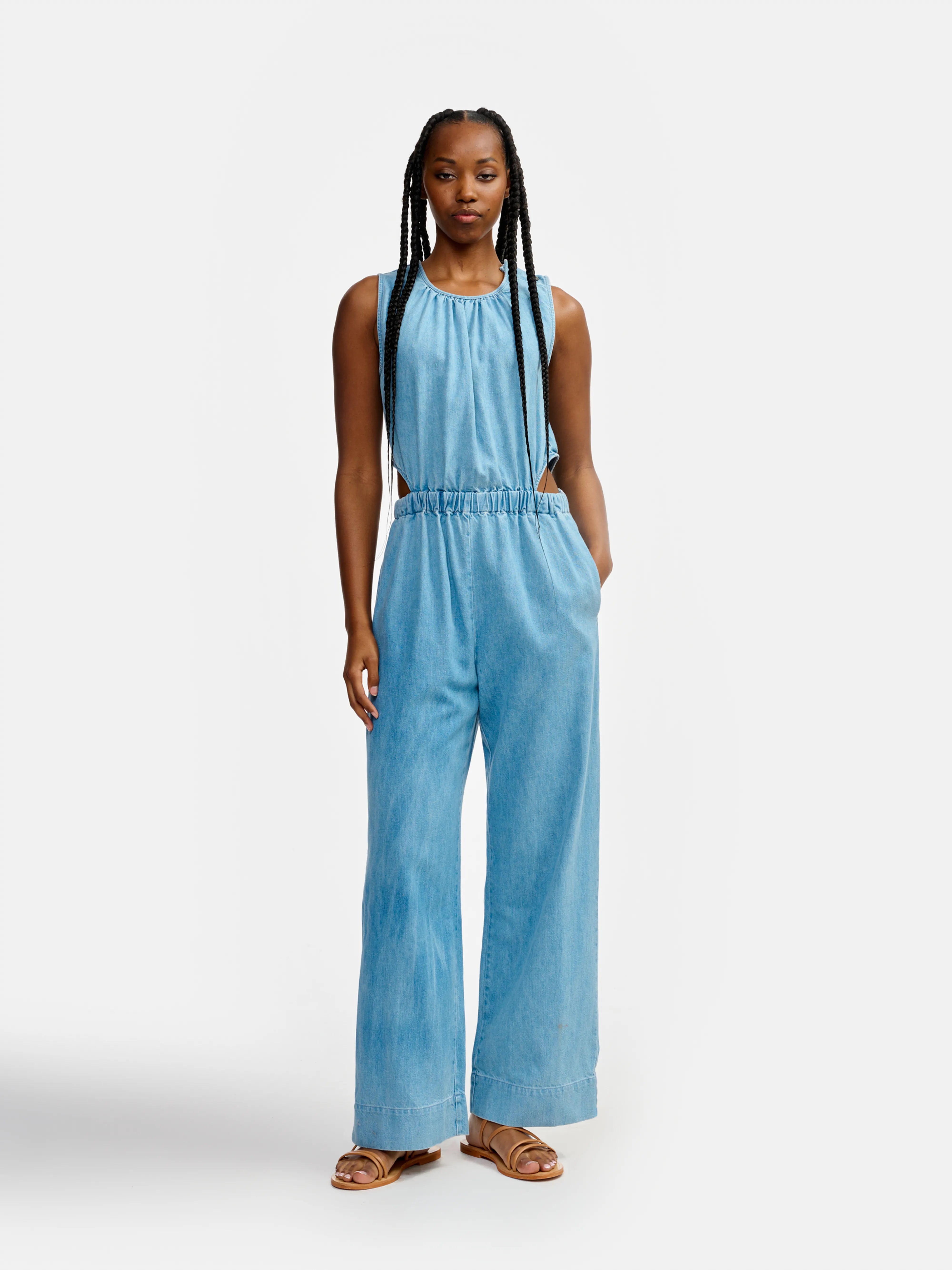 papaye jumpsuit (241 / W / LT BLUE BLEACH)