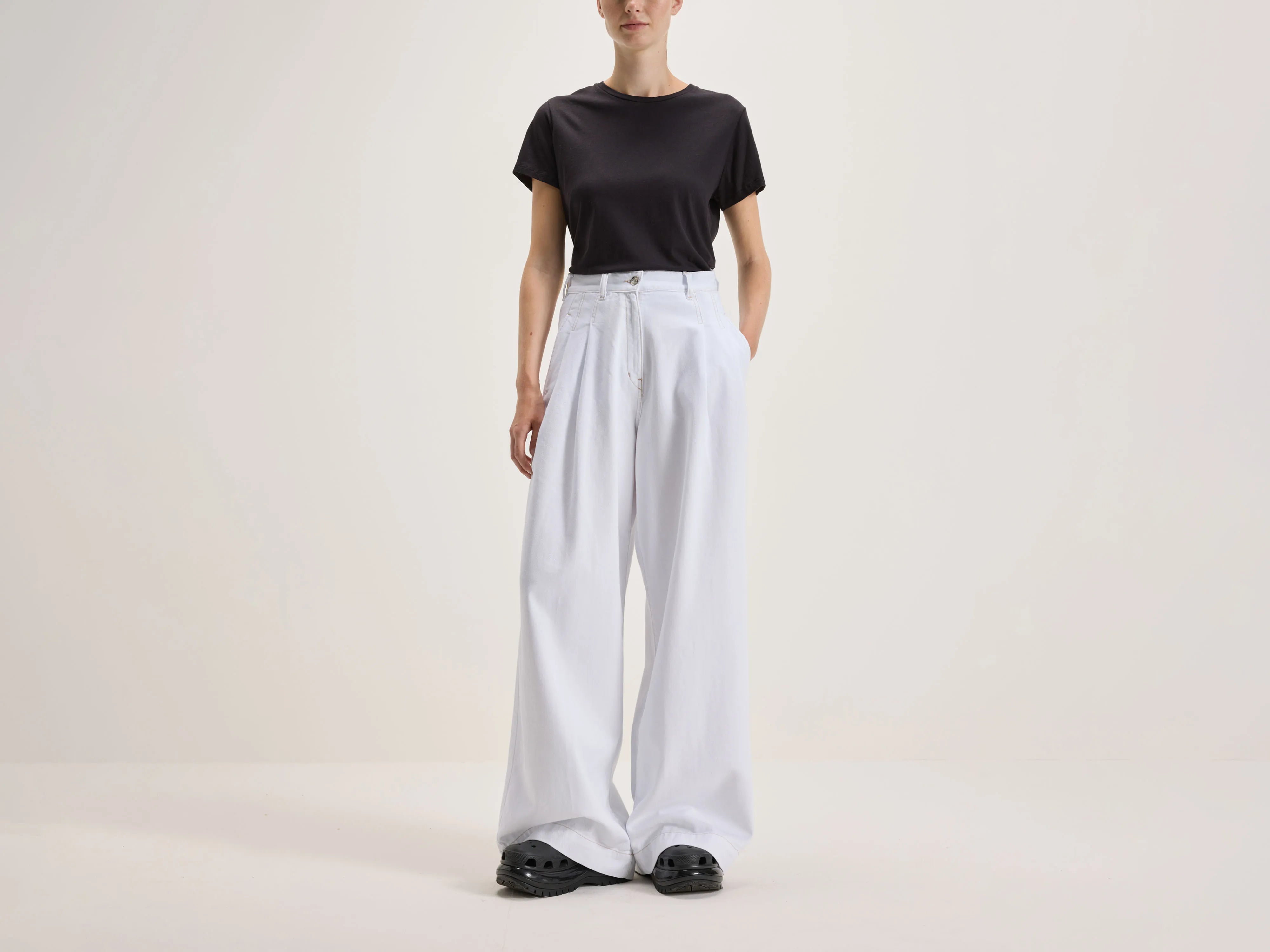 Denim N. 74 superwijde jeans (242 / W / WHITE)