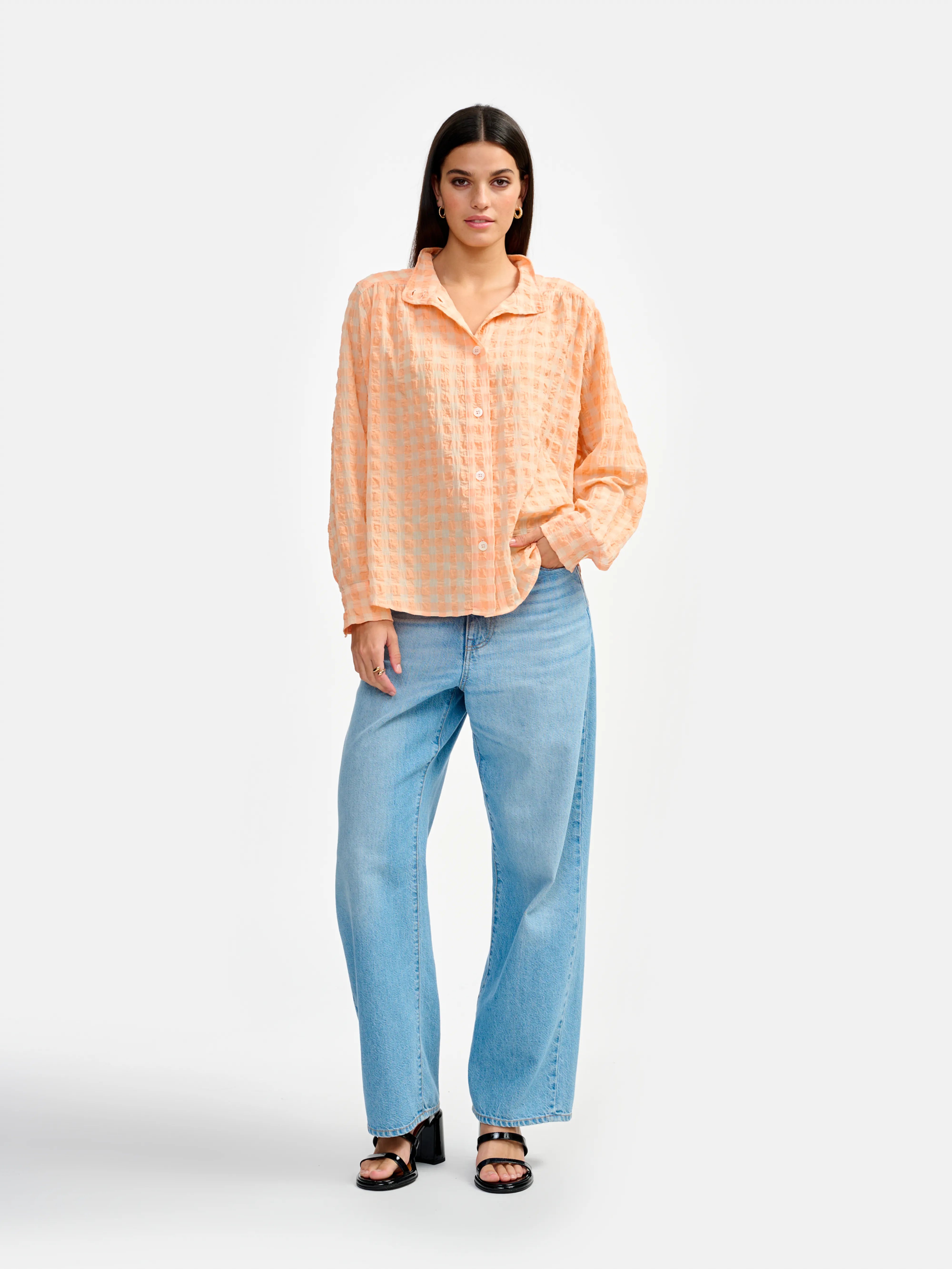 peachy blouse (241 / W / CHECK A)