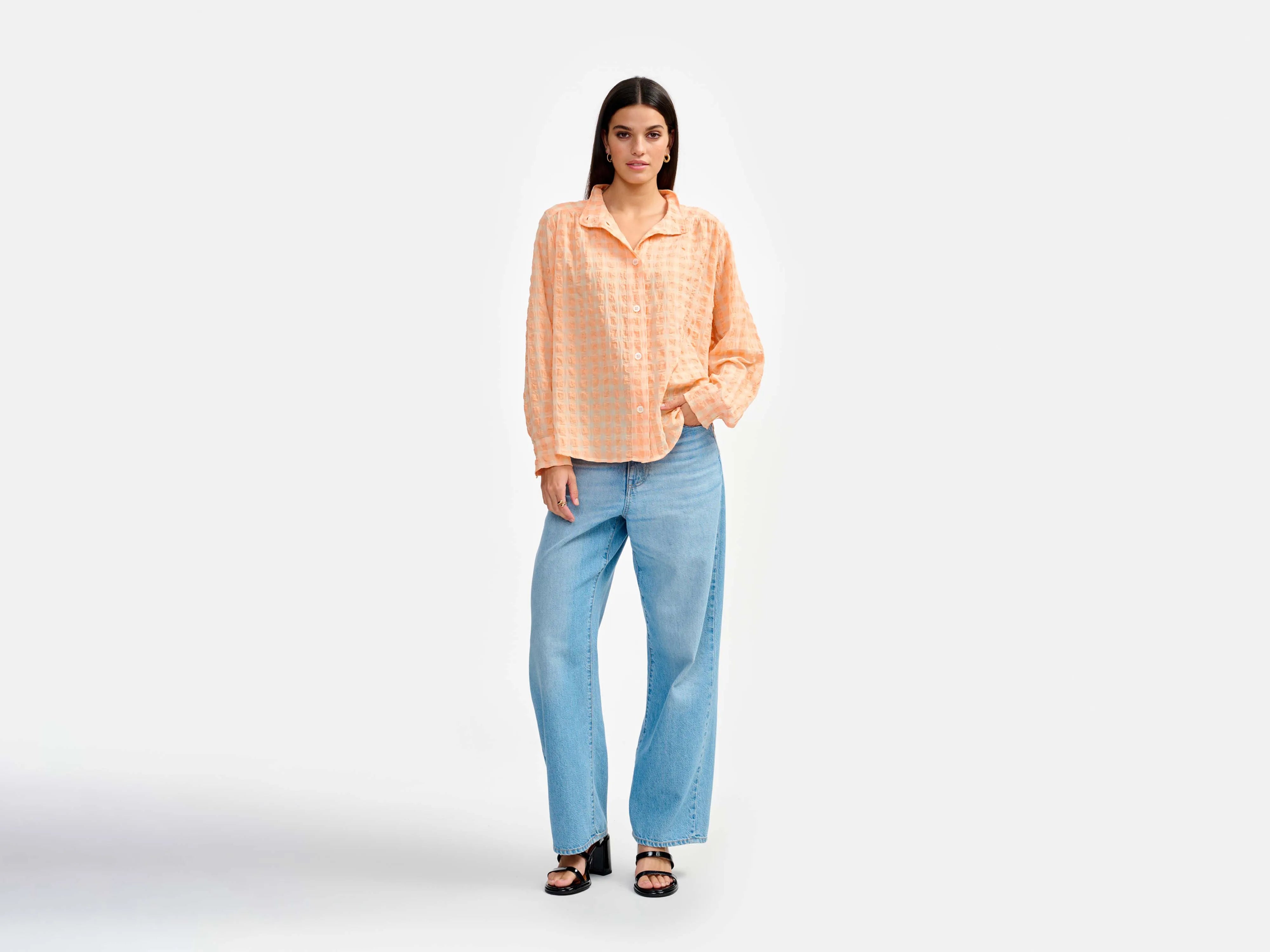 peachy blouse (241 / W / CHECK A)