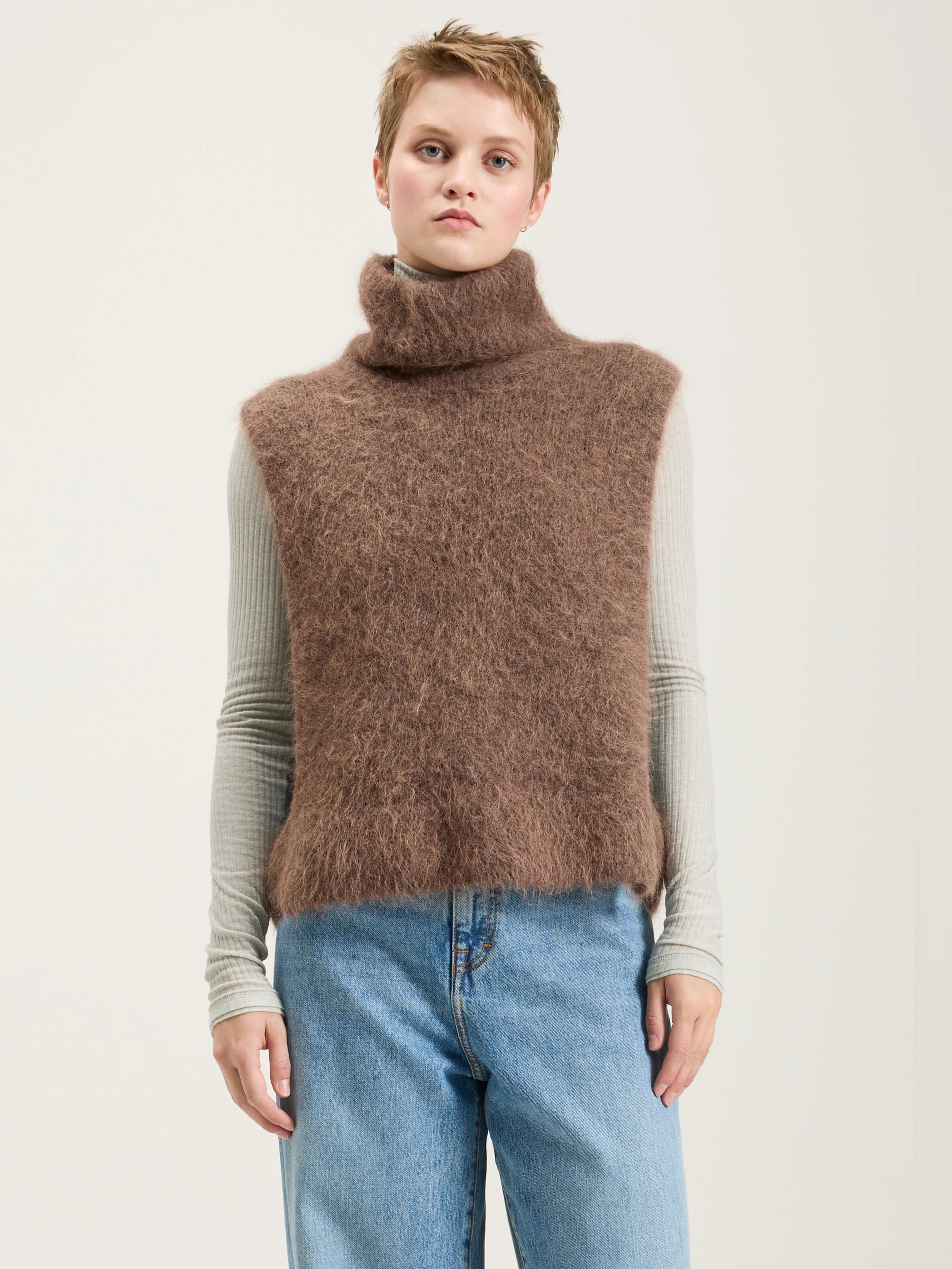 Daren mouwloze trui (242 / W / EBONY)