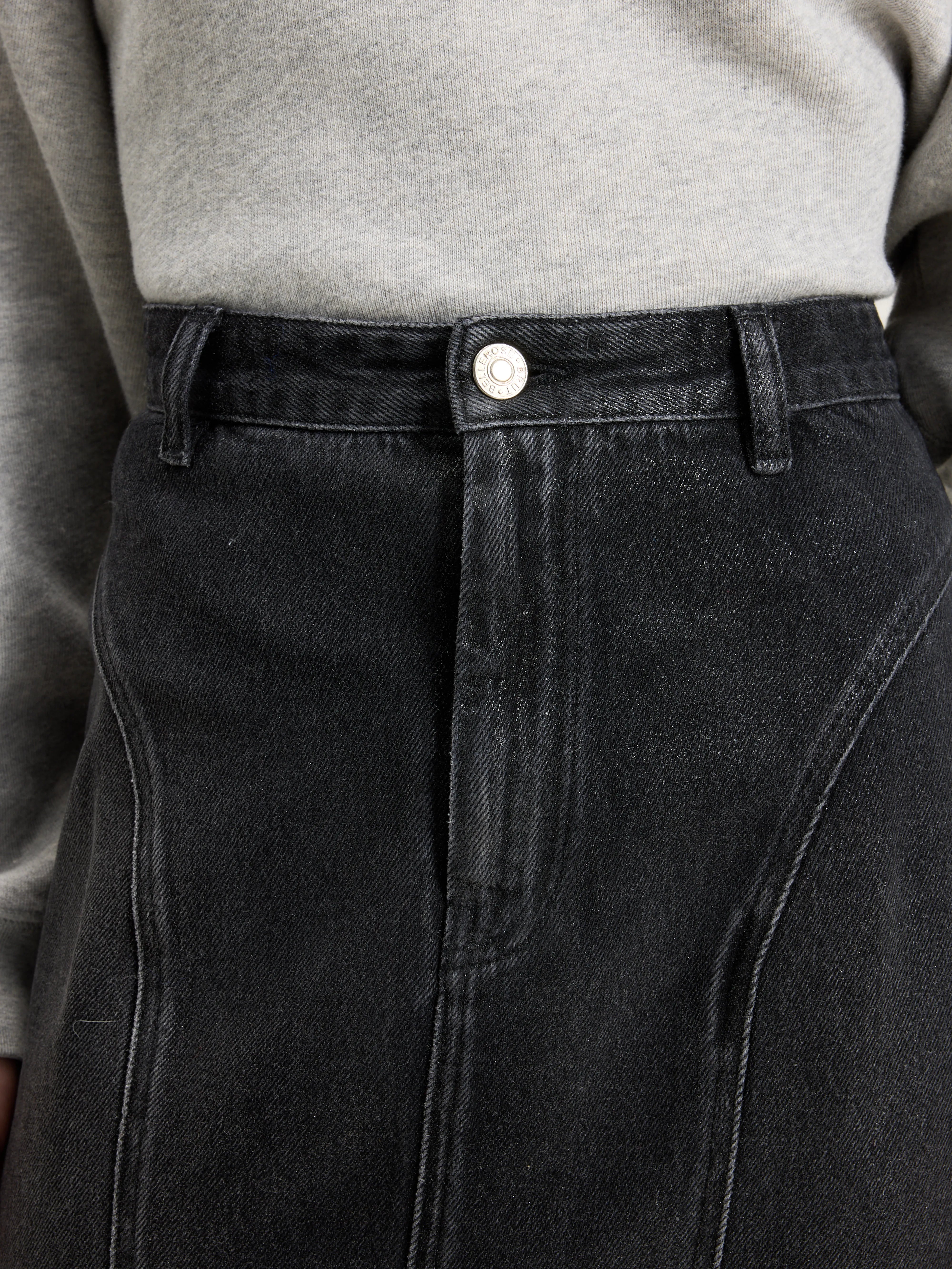 Jupe crayon midi Petrus (242 / W / USED BLACK)