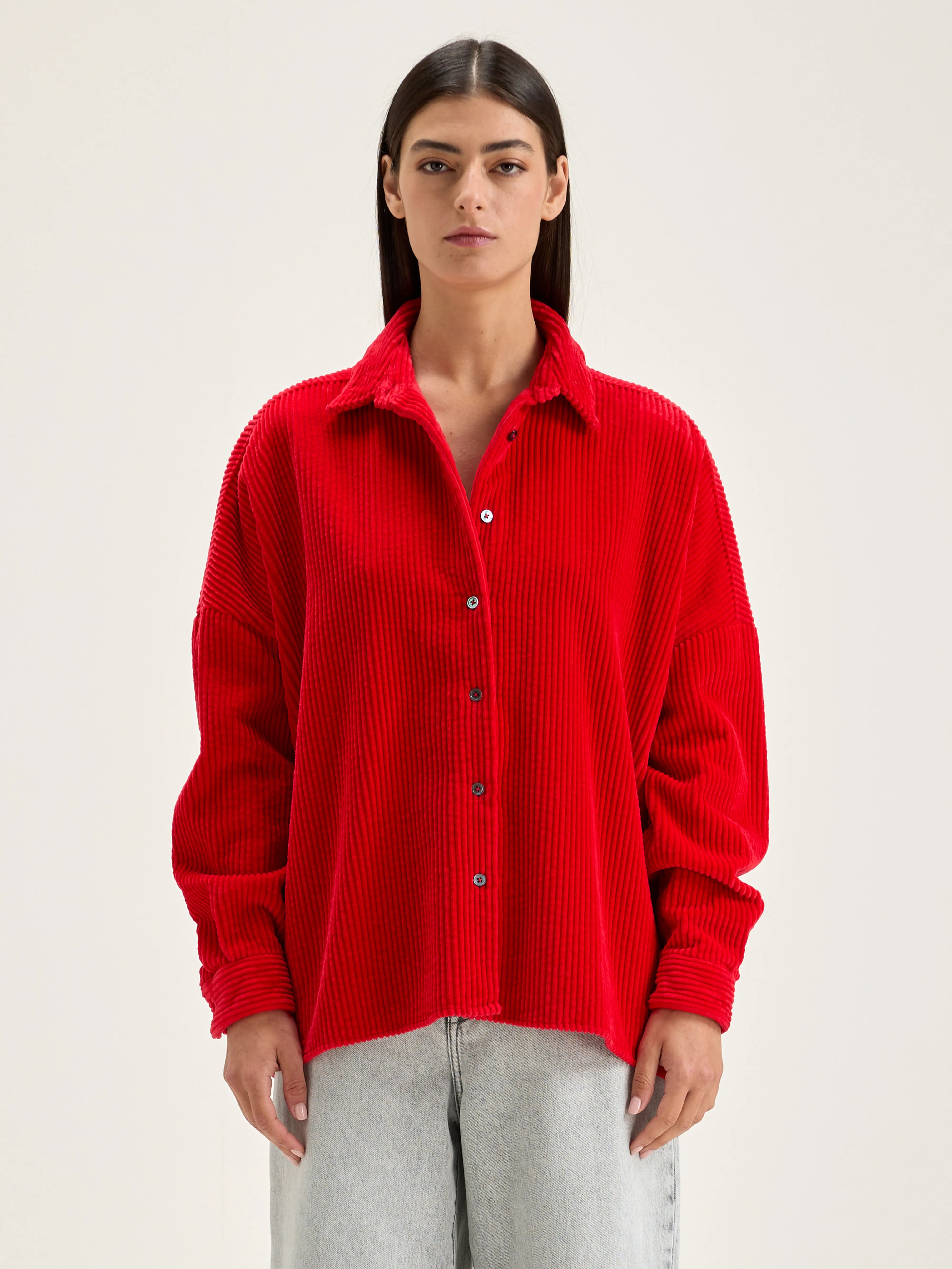 Ginna corduroy shirt (242 / W / SANGUINE)